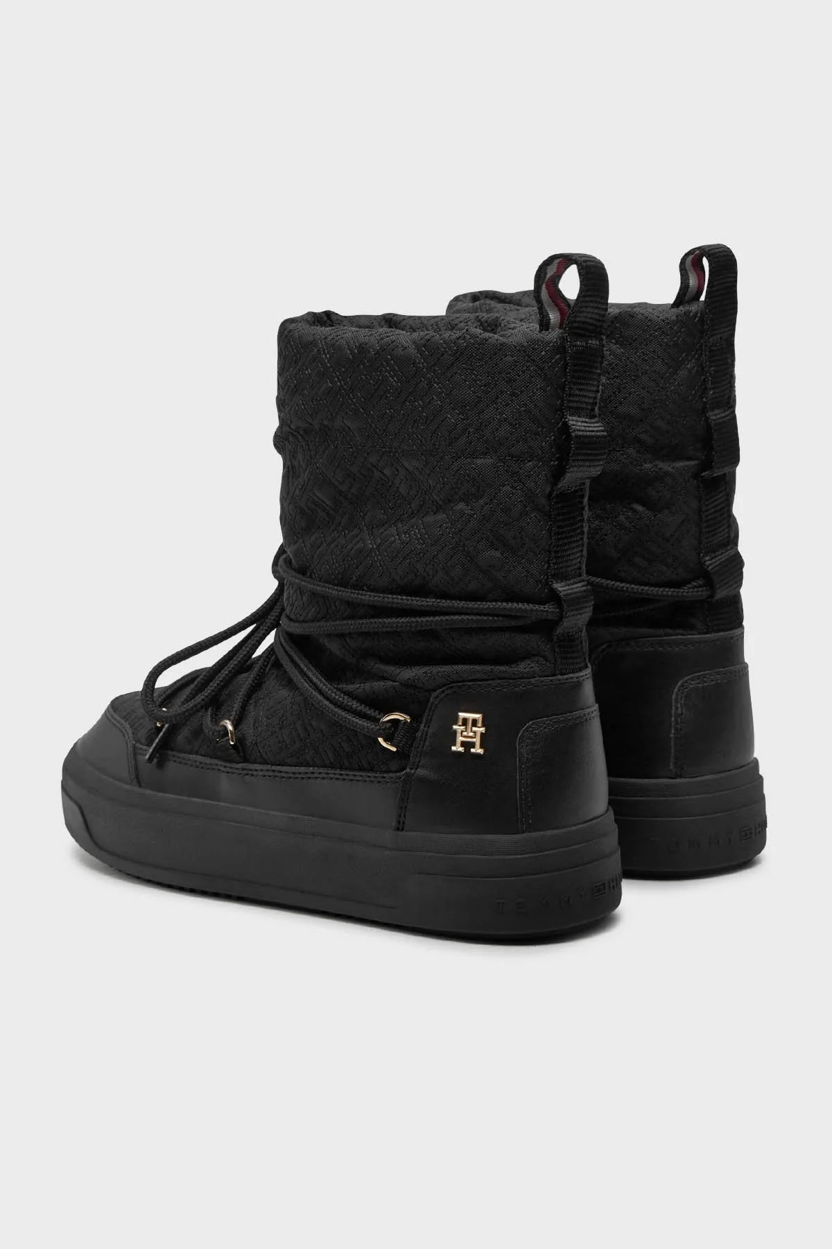 Tommy Hilfiger Monogramlı Bayan Kar Botu FW0FW08430 BDS SİYAH - 3