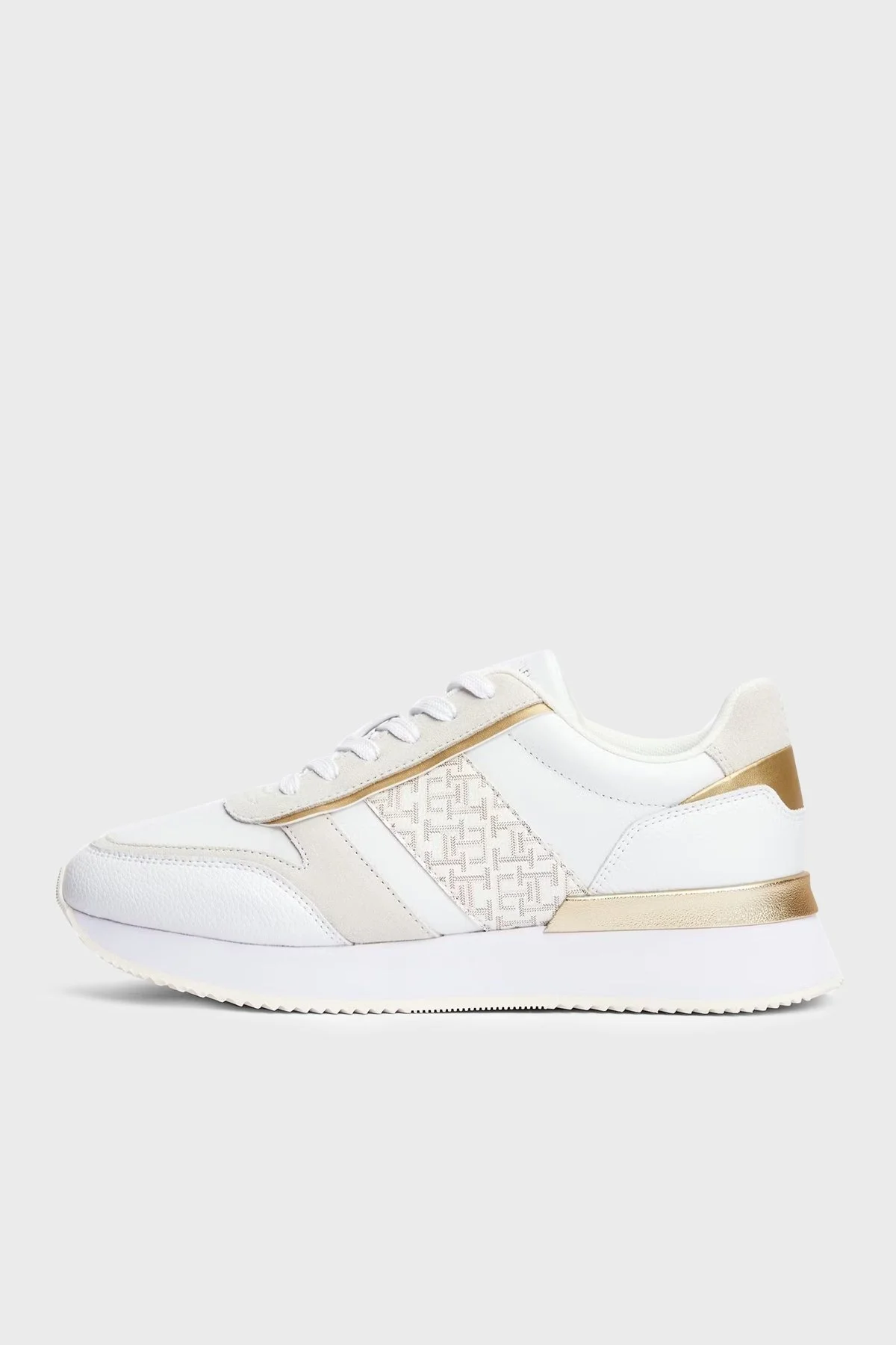 Tommy Hilfiger Monogramlı Kalın Taban Sneaker Bayan Ayakkabı FW0FW08387 0K4 BEYAZ - 3