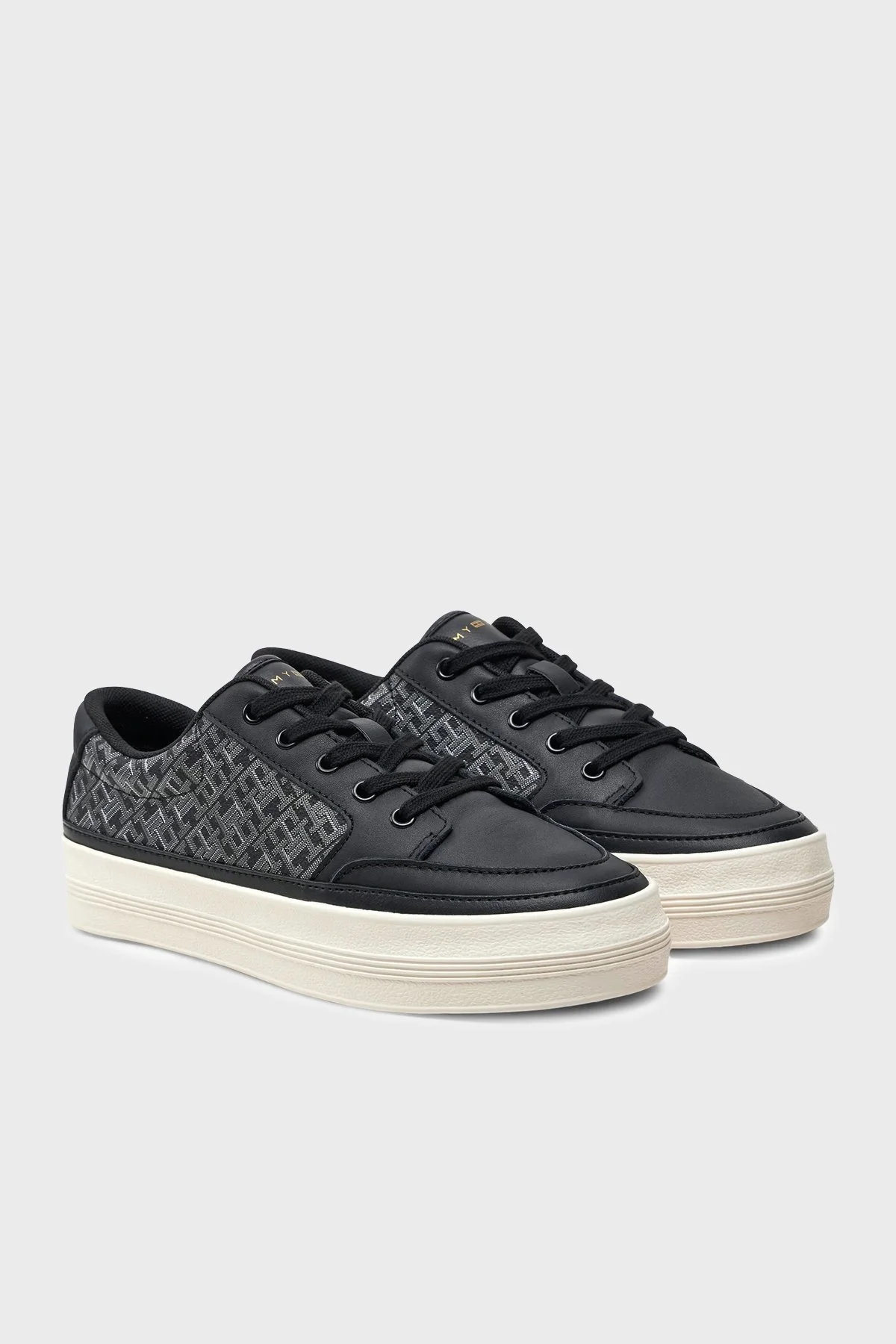 Tommy Hilfiger Monogramlı Sneaker Bayan Ayakkabı FW0FW08331 BDS SİYAH - 8