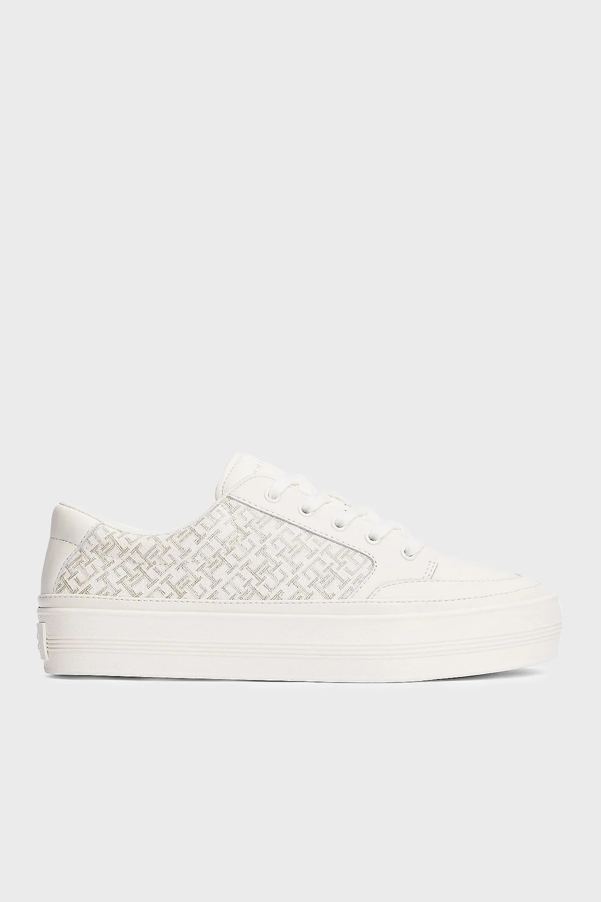 Tommy Hilfiger Monogramlı Sneaker Bayan Ayakkabı FW0FW08331 Z00 AÇIK BEJ - 1