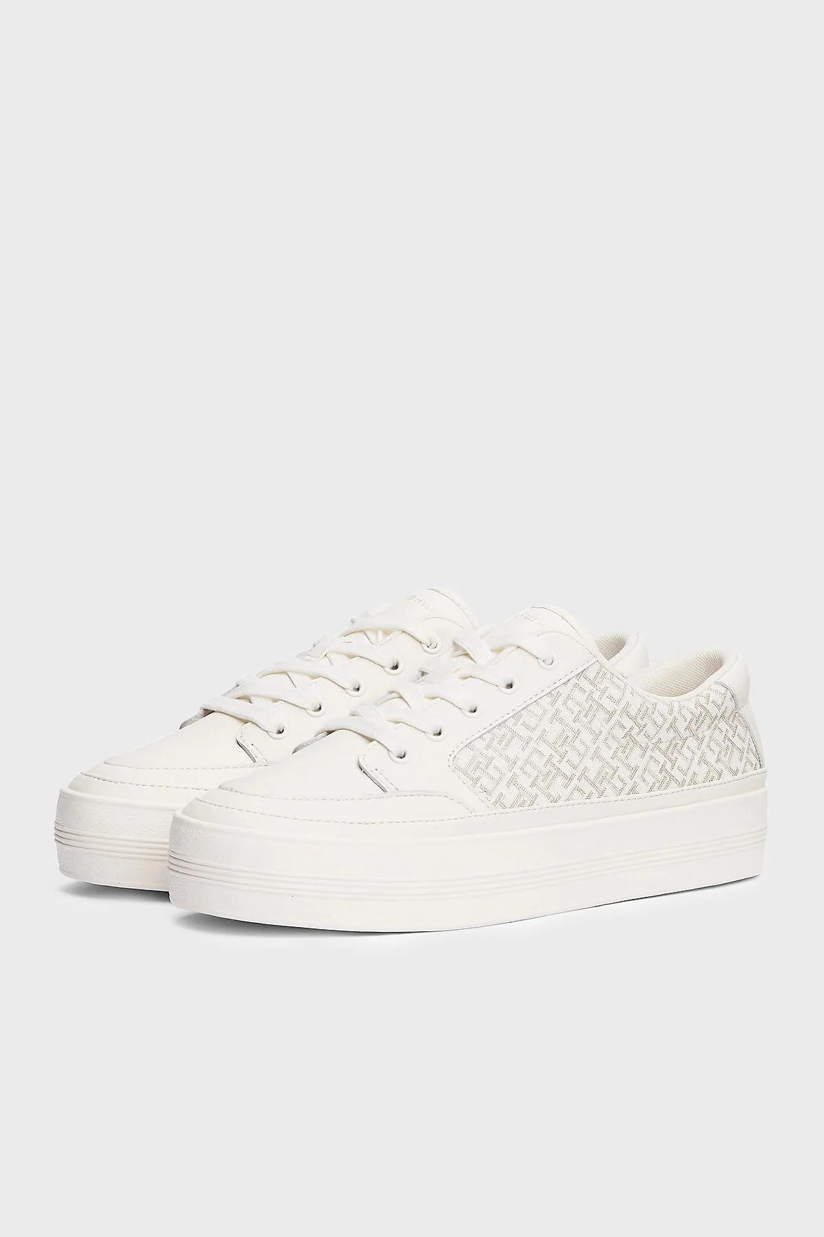 Tommy Hilfiger Monogramlı Sneaker Bayan Ayakkabı FW0FW08331 Z00 AÇIK BEJ - 3