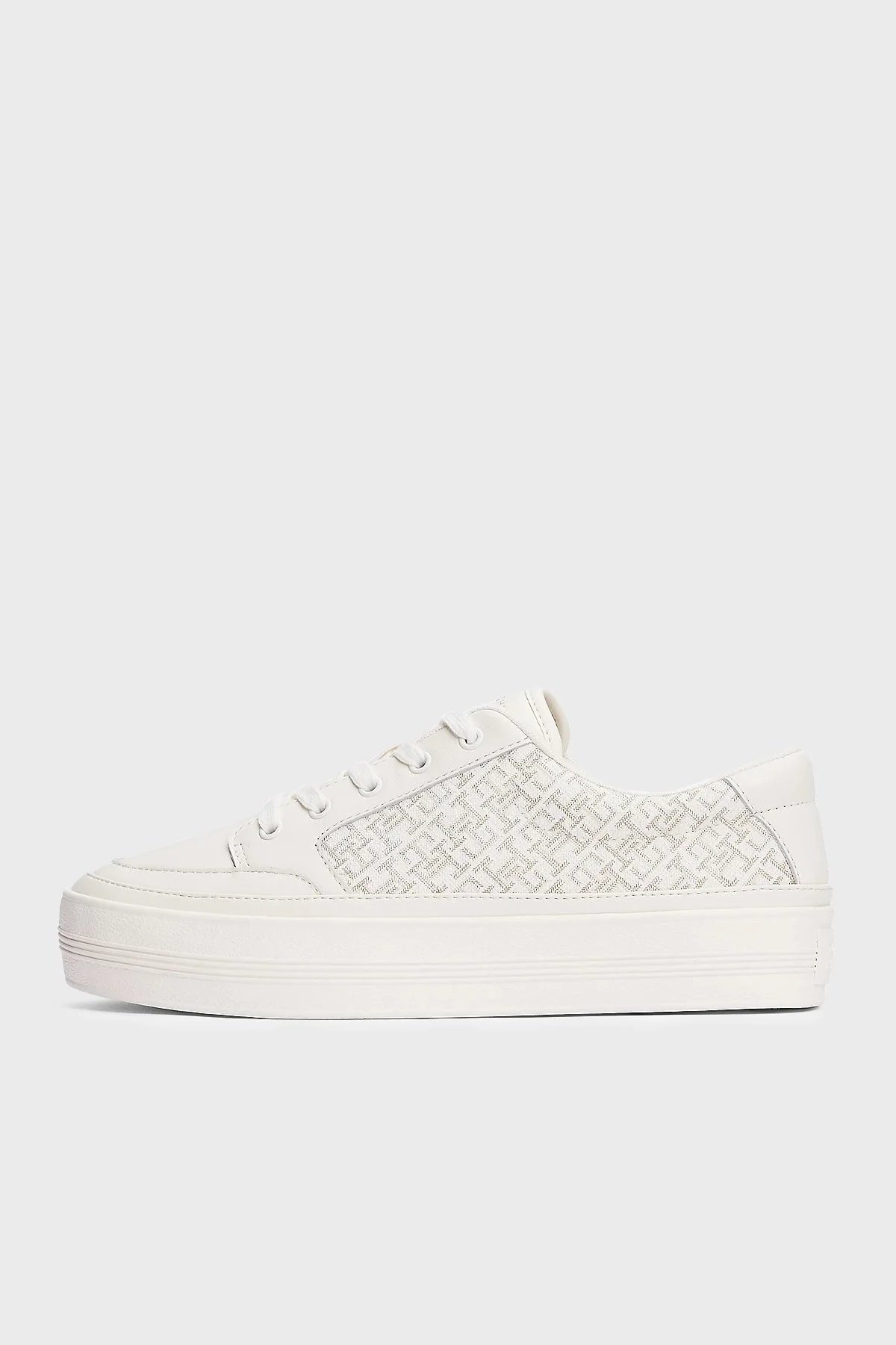 Tommy Hilfiger Monogramlı Sneaker Bayan Ayakkabı FW0FW08331 Z00 AÇIK BEJ - 4