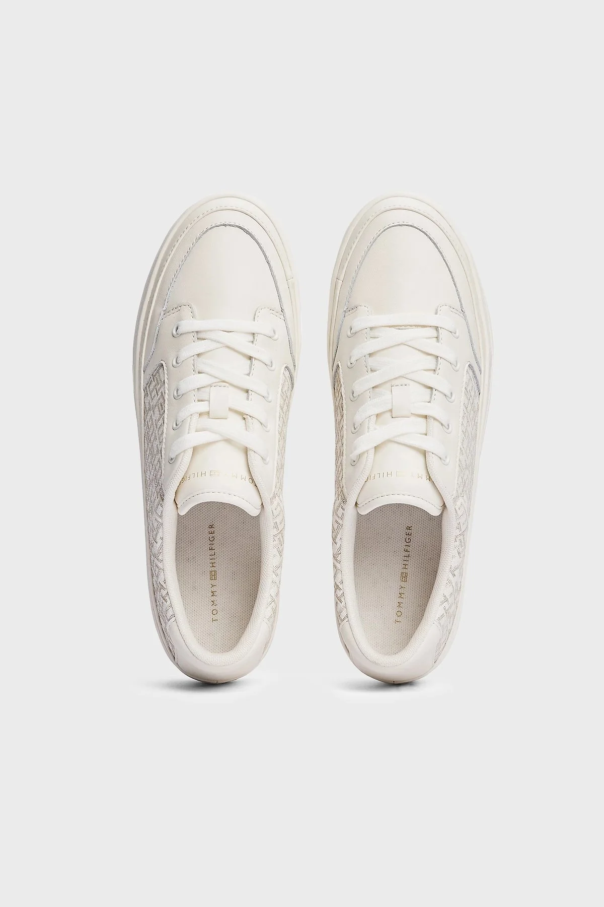 Tommy Hilfiger Monogramlı Sneaker Bayan Ayakkabı FW0FW08331 Z00 AÇIK BEJ - 5