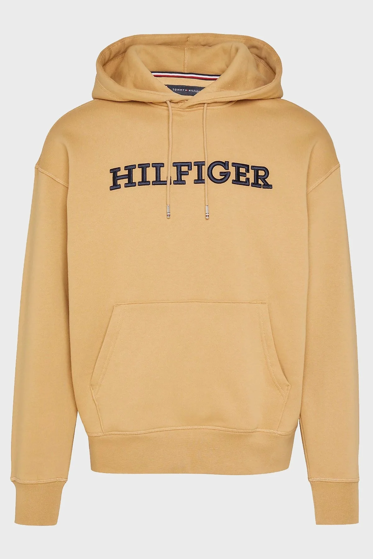 Tommy Hilfiger Nakışlı Pamuklu Regular Fit Kapüşonlu Erkek Sweat MW0MW33062 RBL CAMEL - 12