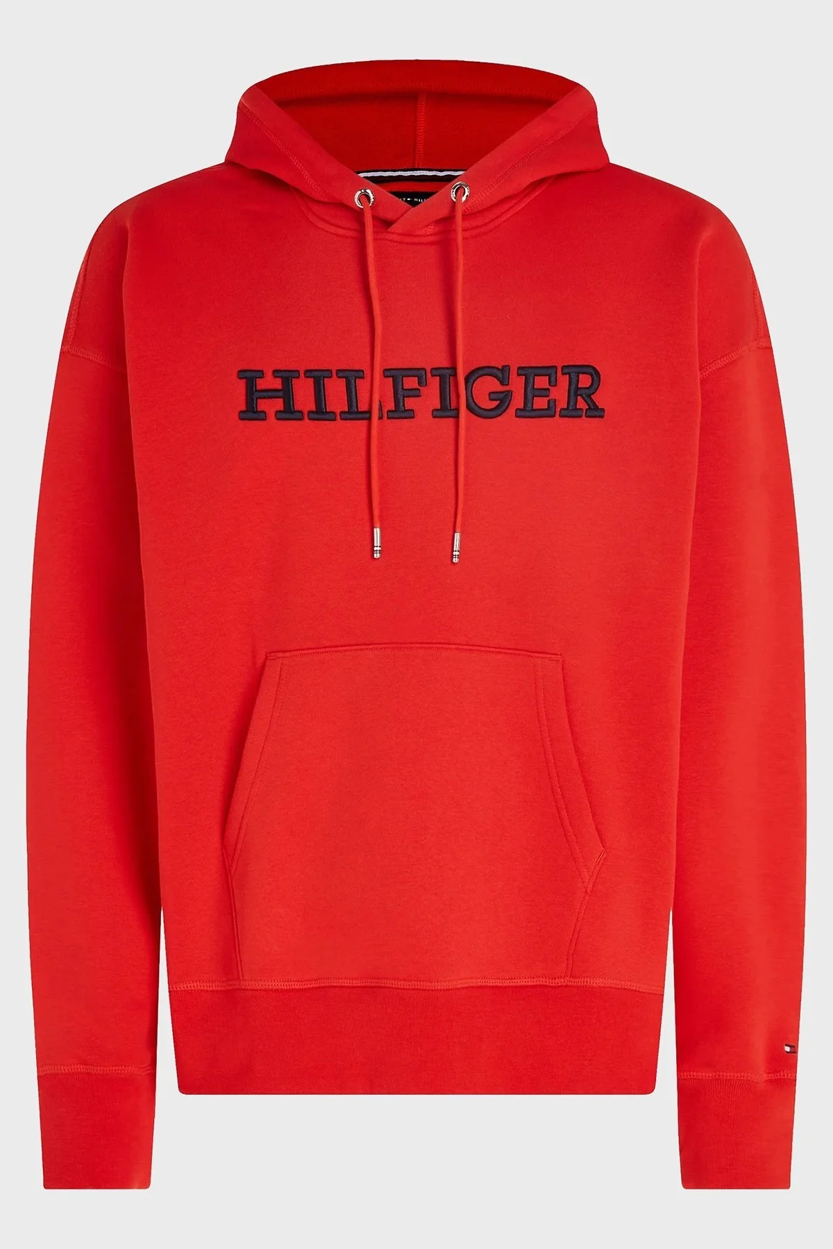 Tommy Hilfiger Nakışlı Pamuklu Regular Fit Kapüşonlu Erkek Sweat MW0MW33062 SNE KIRMIZI - 4