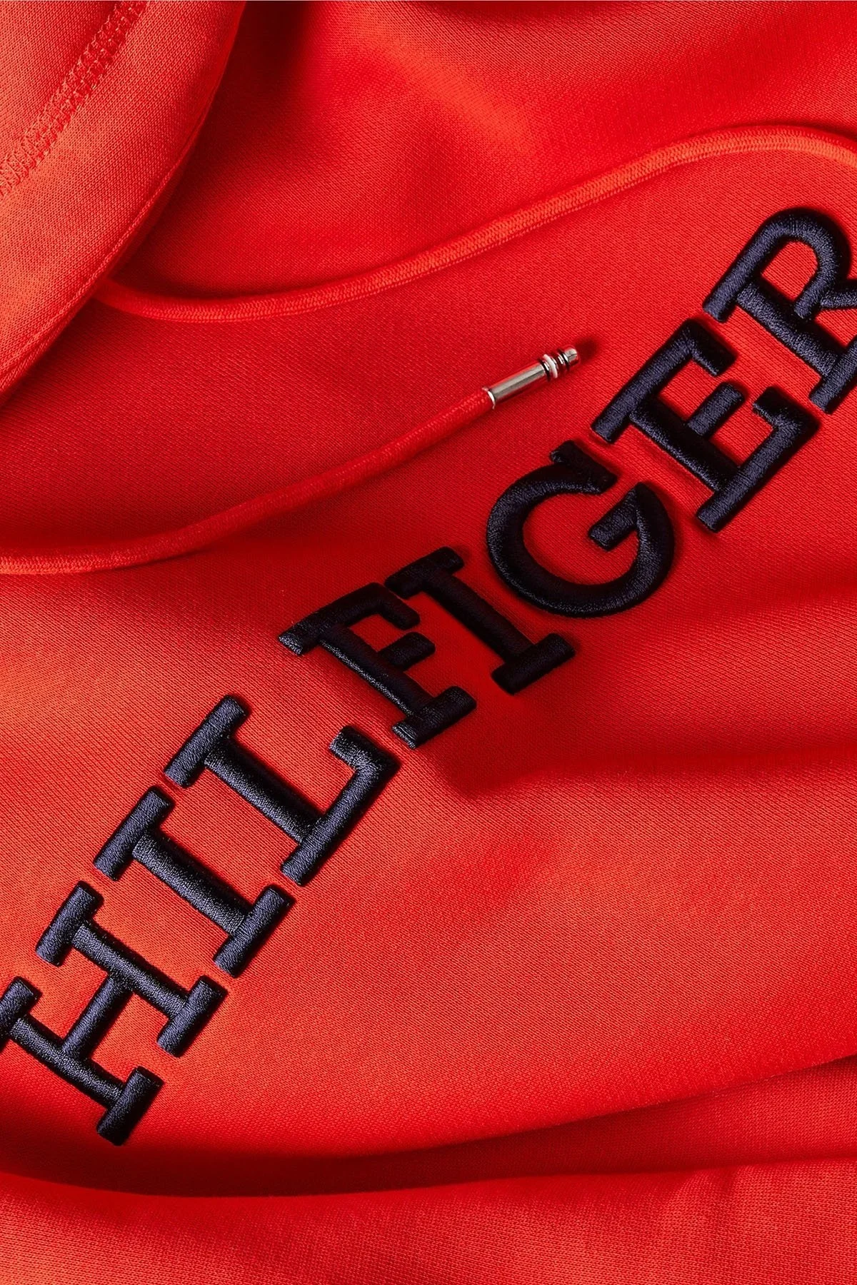 Tommy Hilfiger Nakışlı Pamuklu Regular Fit Kapüşonlu Erkek Sweat MW0MW33062 SNE KIRMIZI - 6