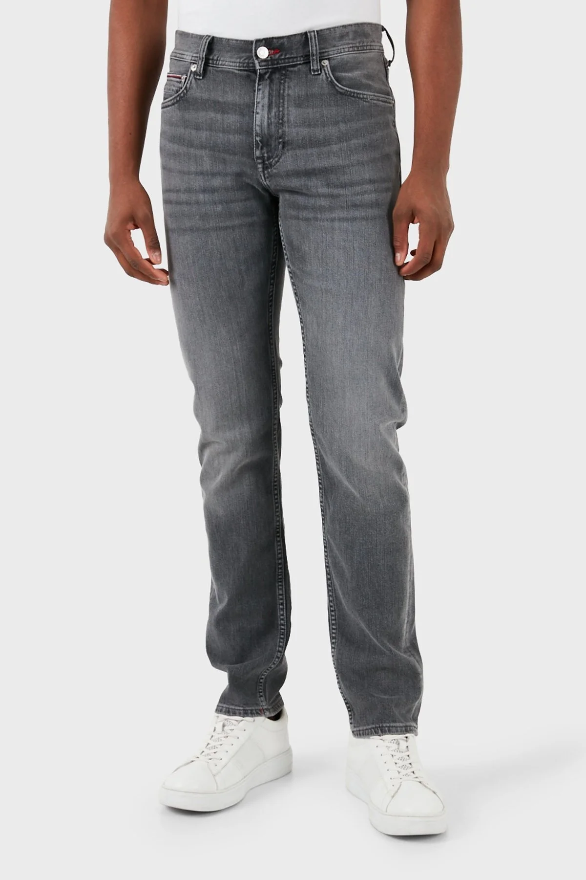 Tommy Hilfiger Normal Bel Straight Fit Jeans Erkek Kot Pantolon MW0MW34512 1B2 ANTRASİT - 8
