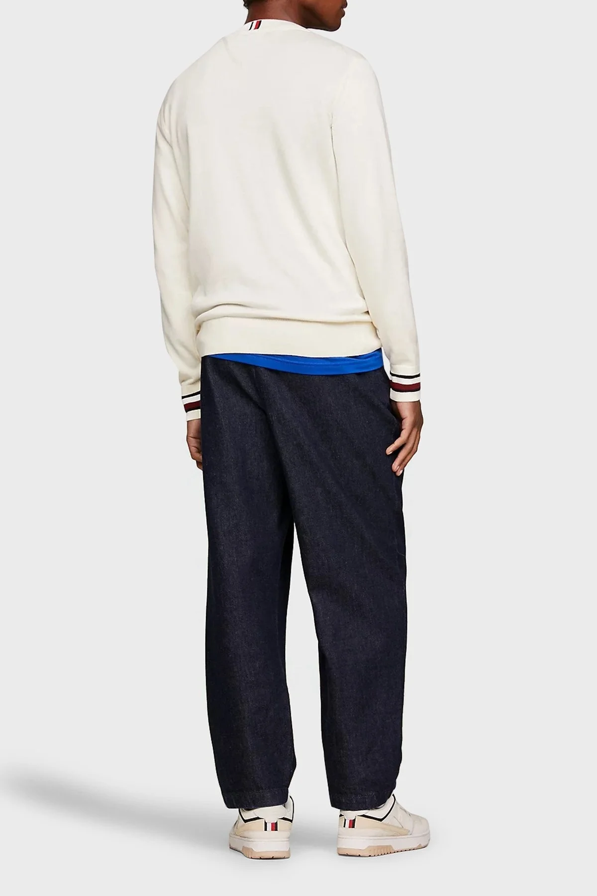 Tommy Hilfiger Organik Pamuklu Bisiklet Yaka Regular Fit Erkek Sweat MW0MW33502 AEF BEJ - 9