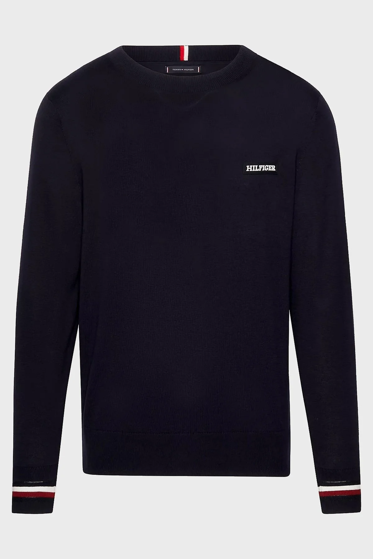 Tommy Hilfiger Organik Pamuklu Bisiklet Yaka Regular Fit Erkek Sweat MW0MW33502 DW5 LACİVERT - 5