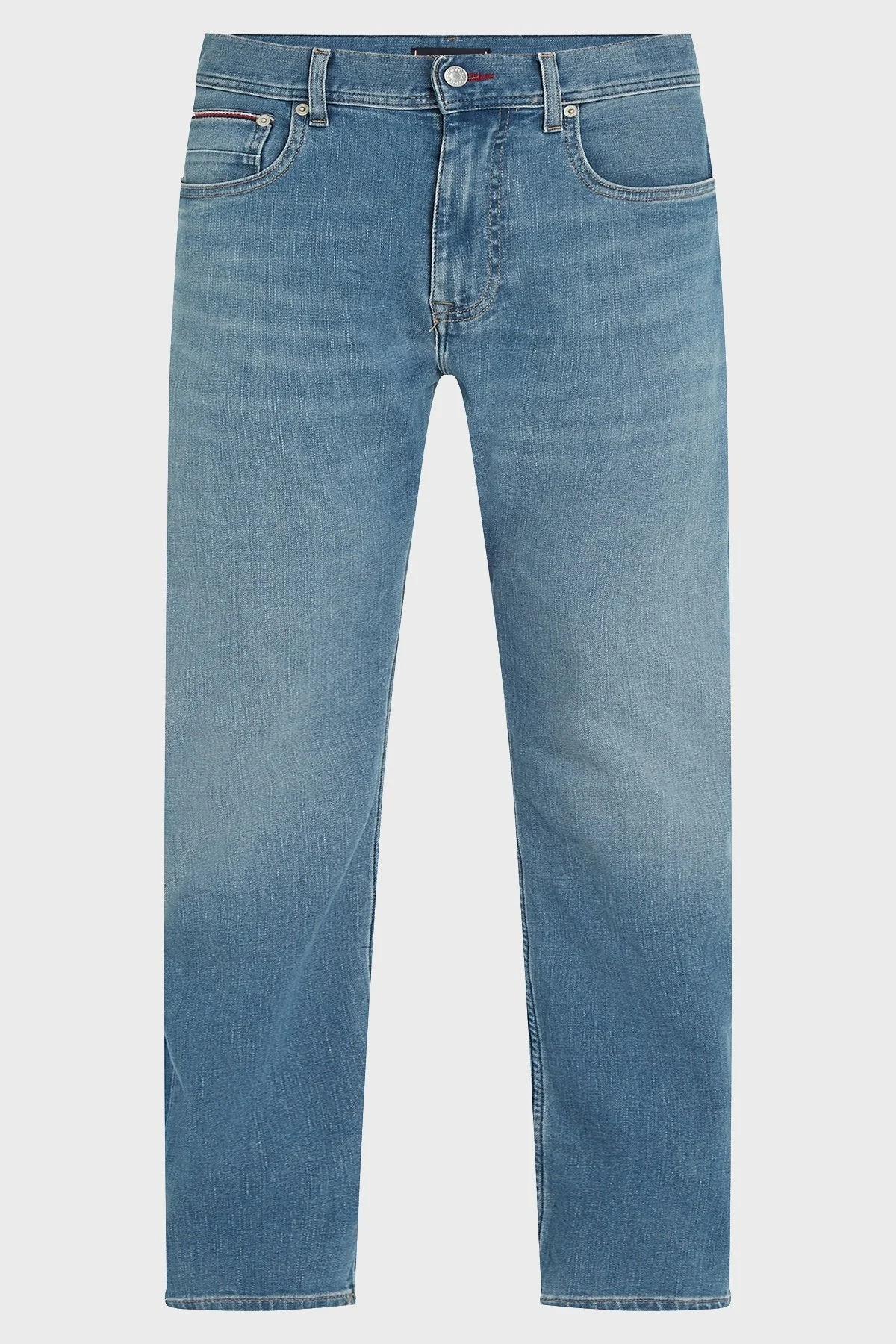 Tommy Hilfiger Organik Pamuklu Normal Bel Slim Taper Fit Jeans Erkek Kot Pantolon MW0MW33971 1BA AÇIK MAVİ - 2