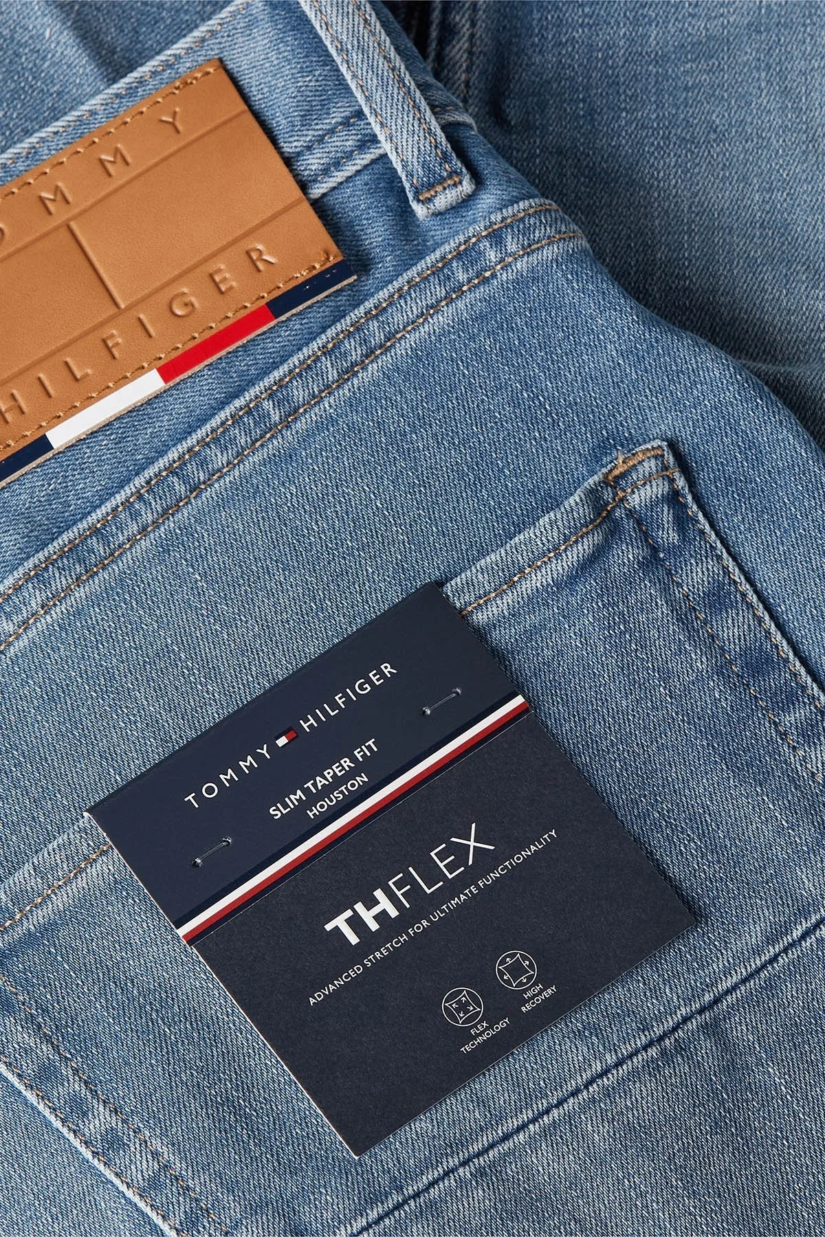 Tommy Hilfiger Organik Pamuklu Normal Bel Slim Taper Fit Jeans Erkek Kot Pantolon MW0MW33971 1BA AÇIK MAVİ - 4