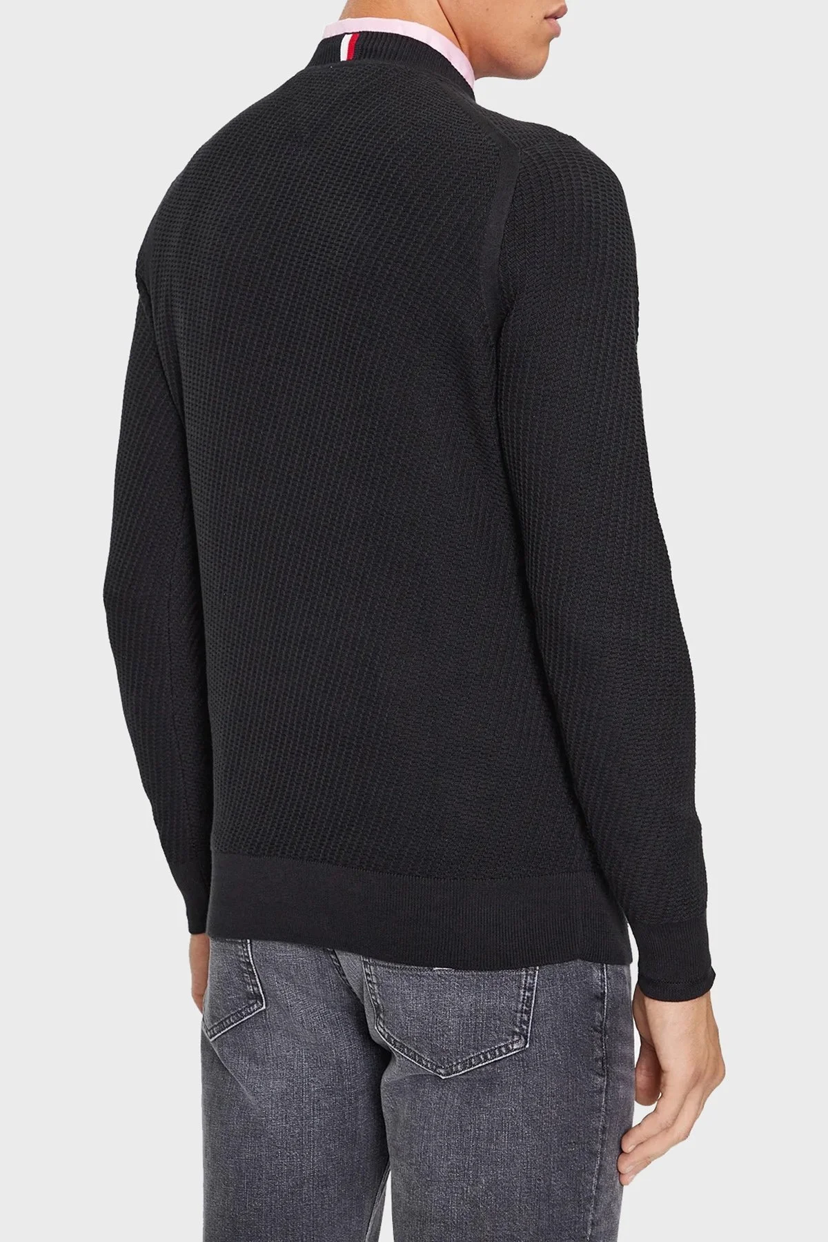 Tommy Hilfiger Organik Pamuklu Regular Fit Bisiklet Yaka Erkek Kazak MW0MW33131 BDS SİYAH - 3