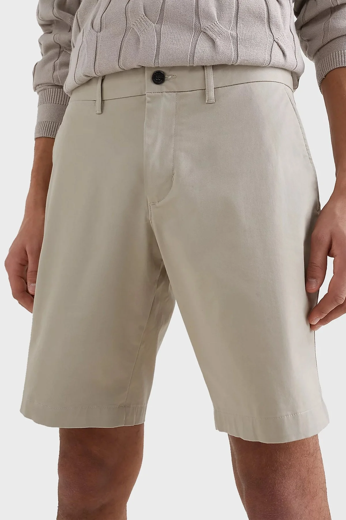 Tommy Hilfiger Organik Pamuklu Regular Fit Cepli Erkek Short MW0MW23563 AEP BEJ - 1