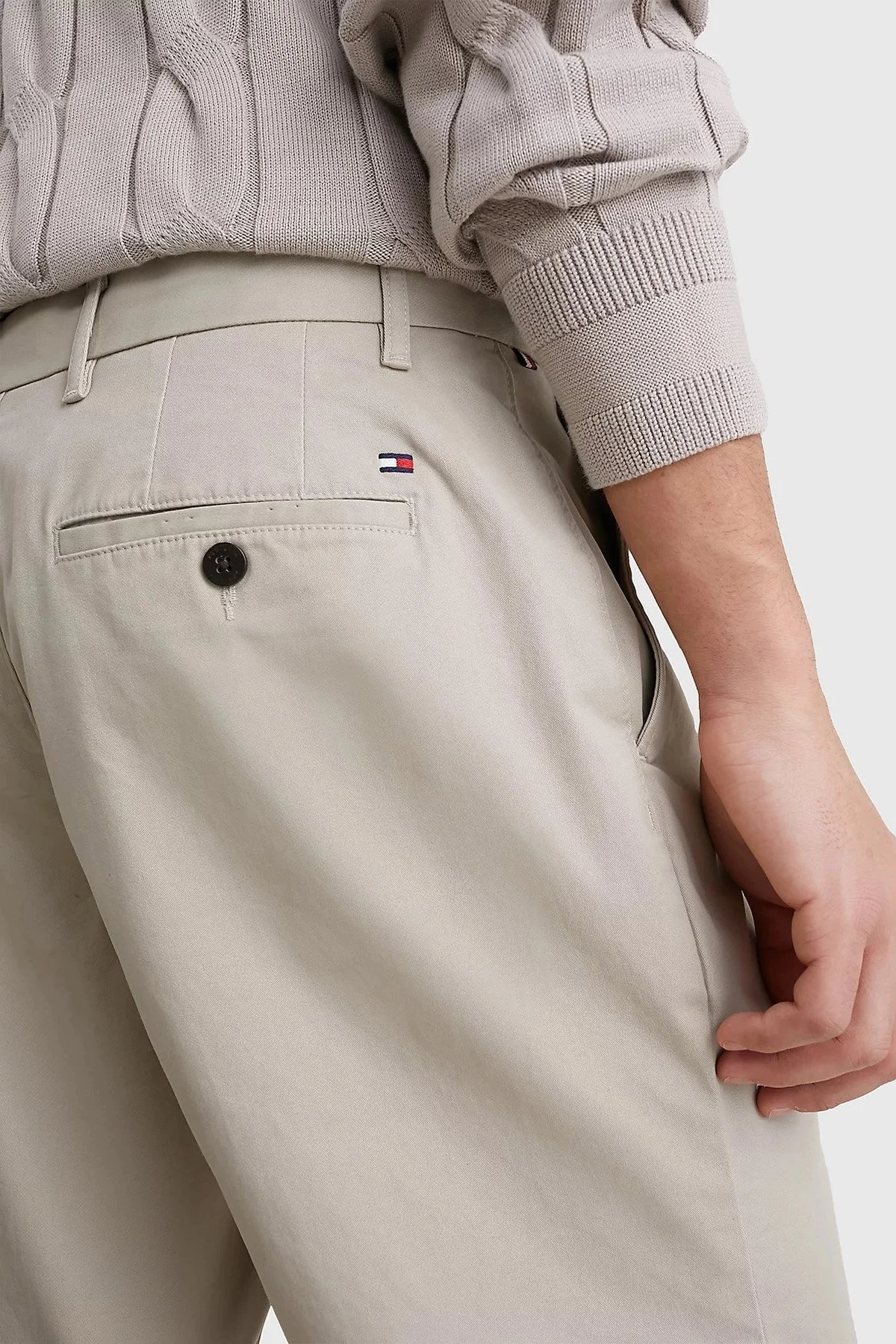 Tommy Hilfiger Organik Pamuklu Regular Fit Cepli Erkek Short MW0MW23563 AEP BEJ - 2