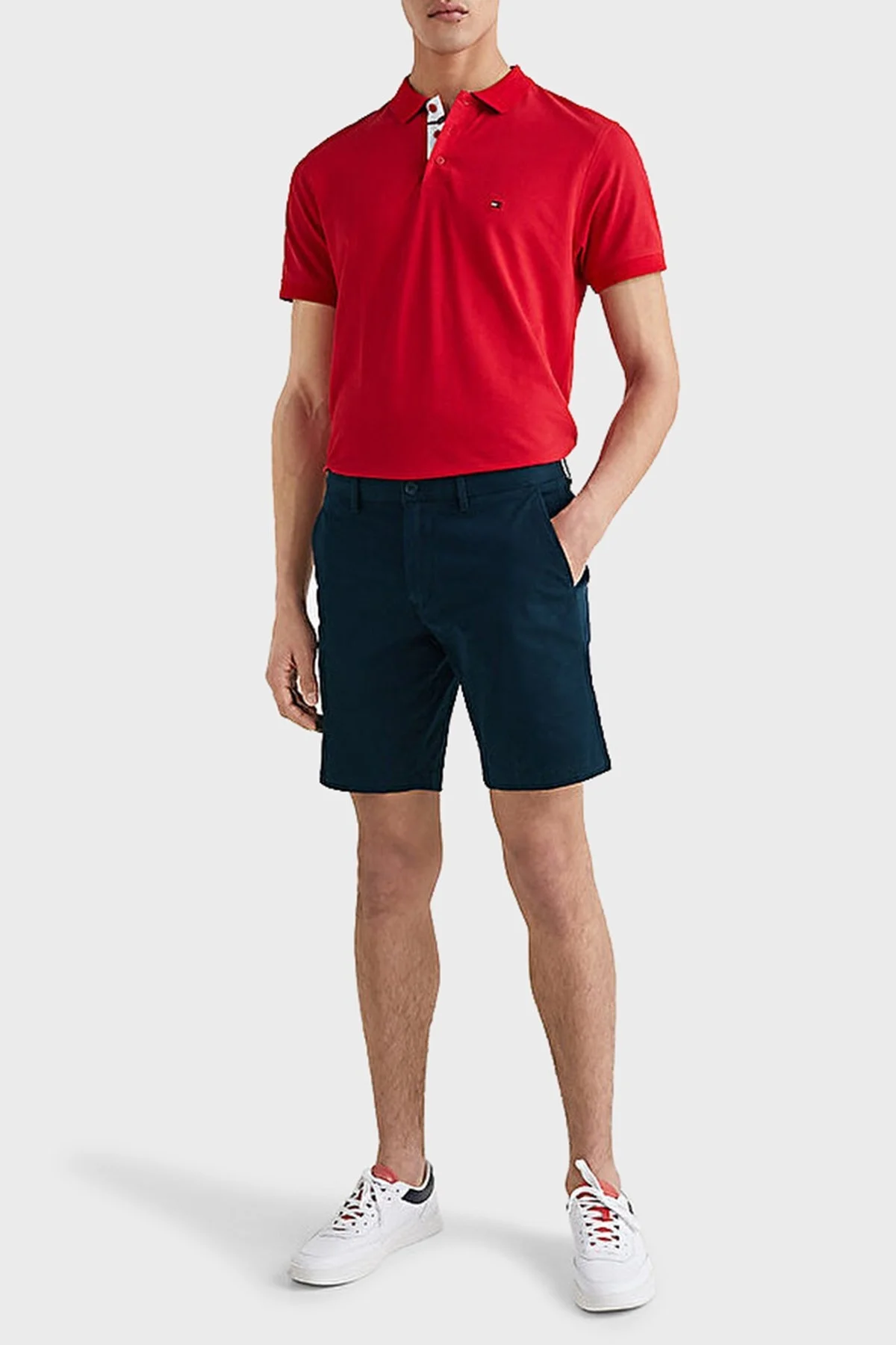 Tommy Hilfiger Organik Pamuklu Regular Fit Cepli Erkek Short MW0MW23563 DW5 LACİVERT - 6