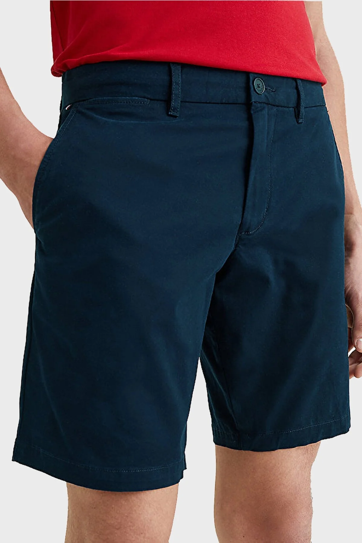 Tommy Hilfiger Organik Pamuklu Regular Fit Cepli Erkek Short MW0MW23563 DW5 LACİVERT - 7