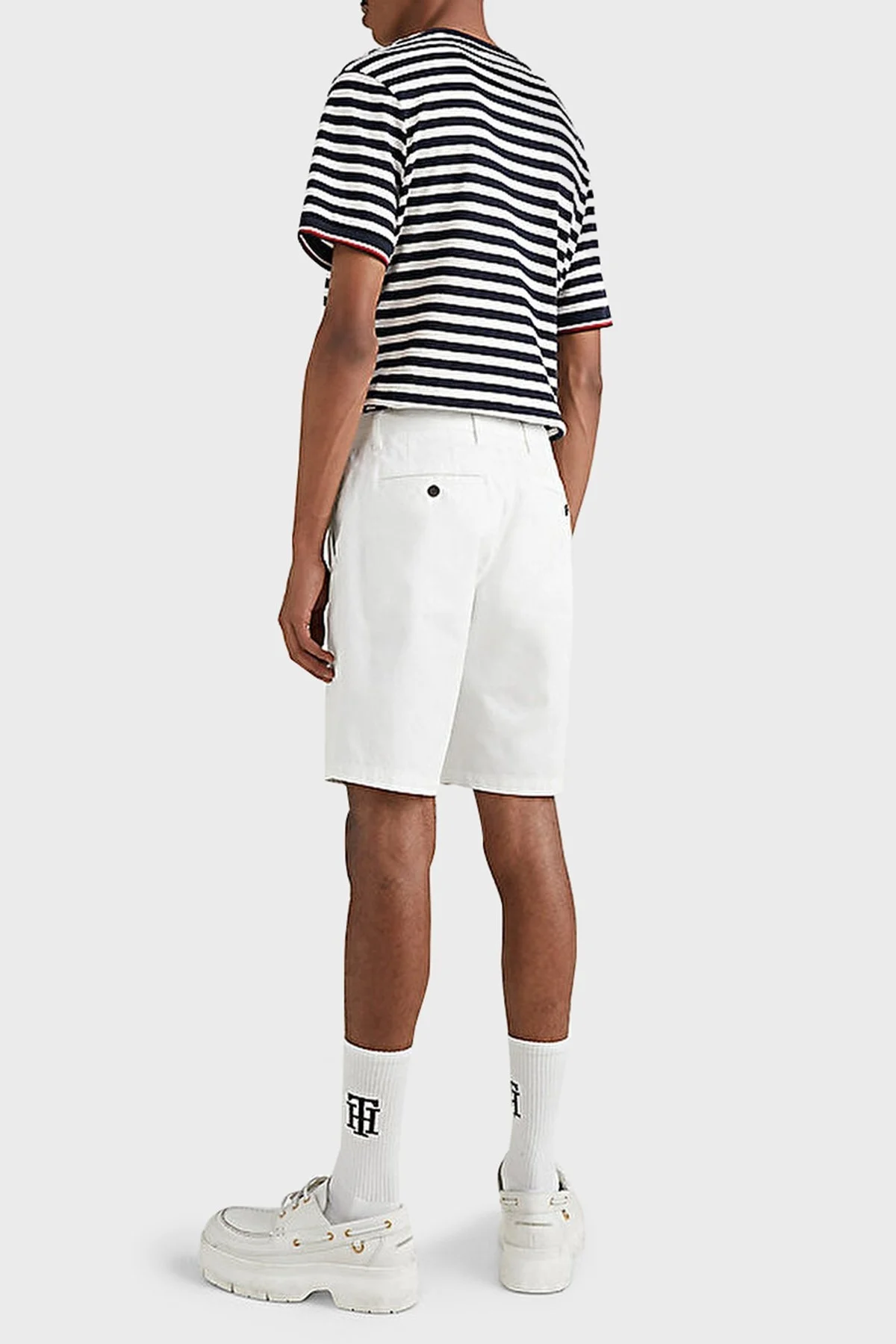 Tommy Hilfiger Organik Pamuklu Regular Fit Cepli Erkek Short MW0MW23563 YBS BEYAZ - 3