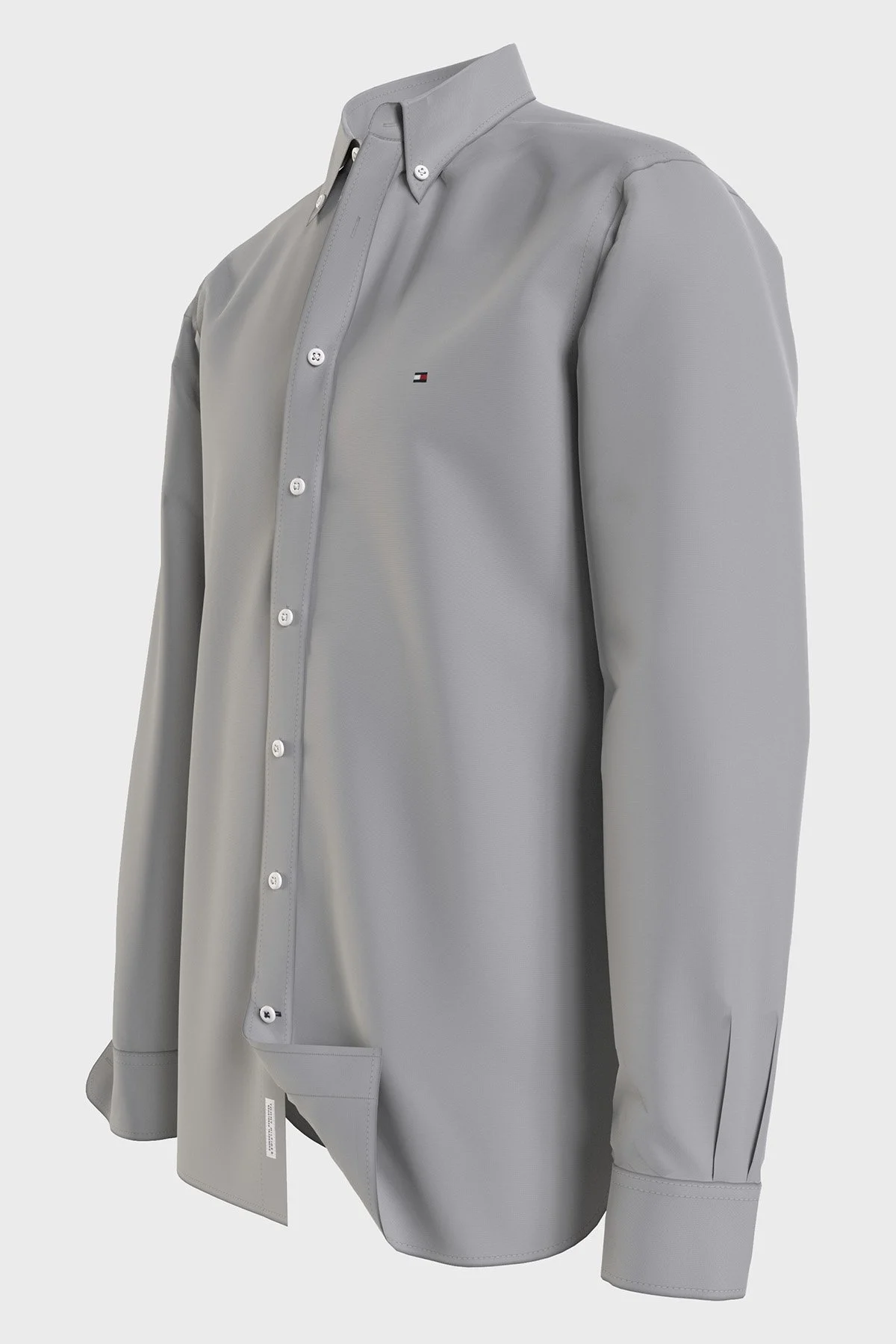 Tommy Hilfiger Organik Pamuklu Regular Fit Erkek Gömlek MW0MW29968 0IM GRİ - 2