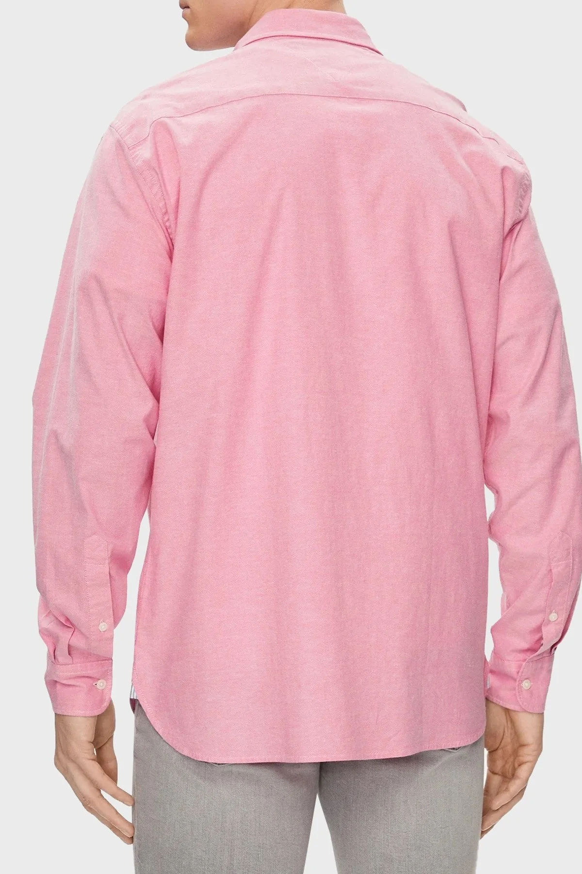 Tommy Hilfiger Organik Pamuklu Regular Fit Erkek Gömlek MW0MW29968 TPZ PEMBE - 8