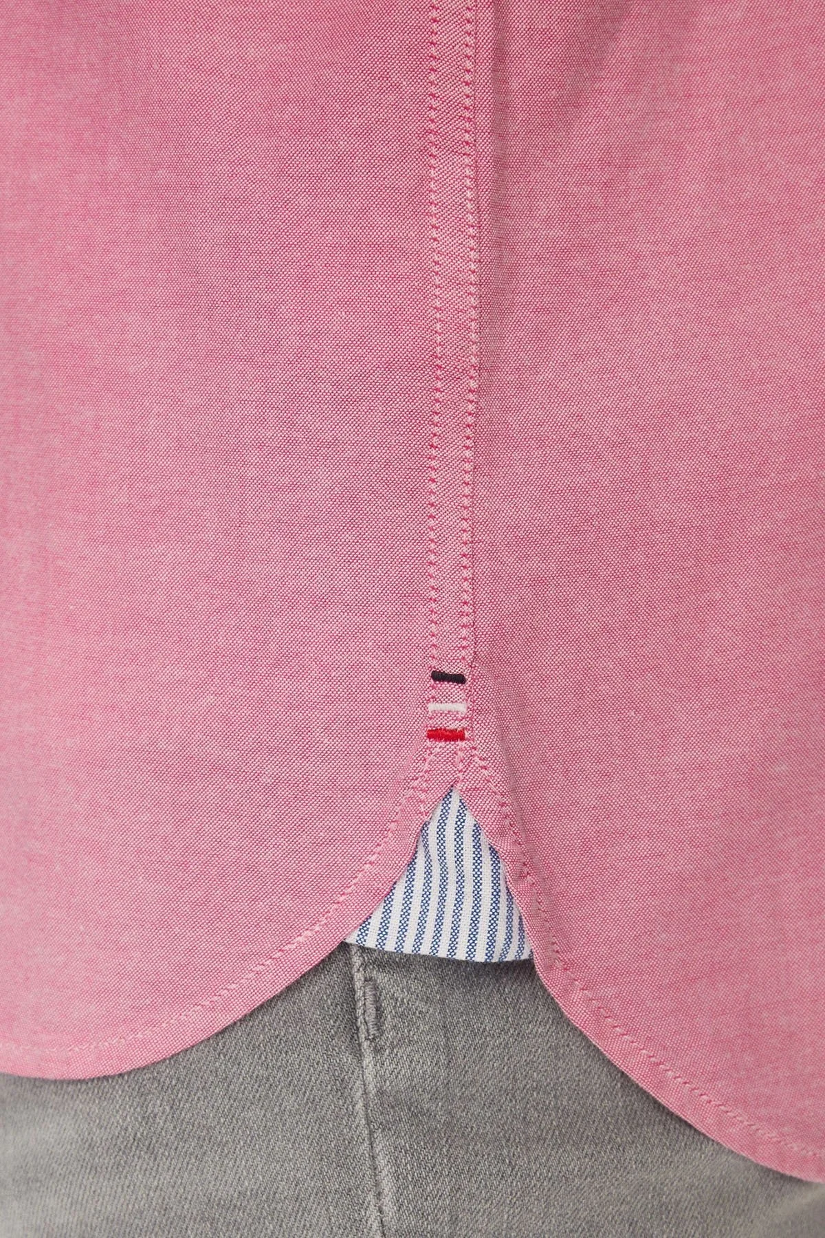 Tommy Hilfiger Organik Pamuklu Regular Fit Erkek Gömlek MW0MW29968 TPZ PEMBE - 9