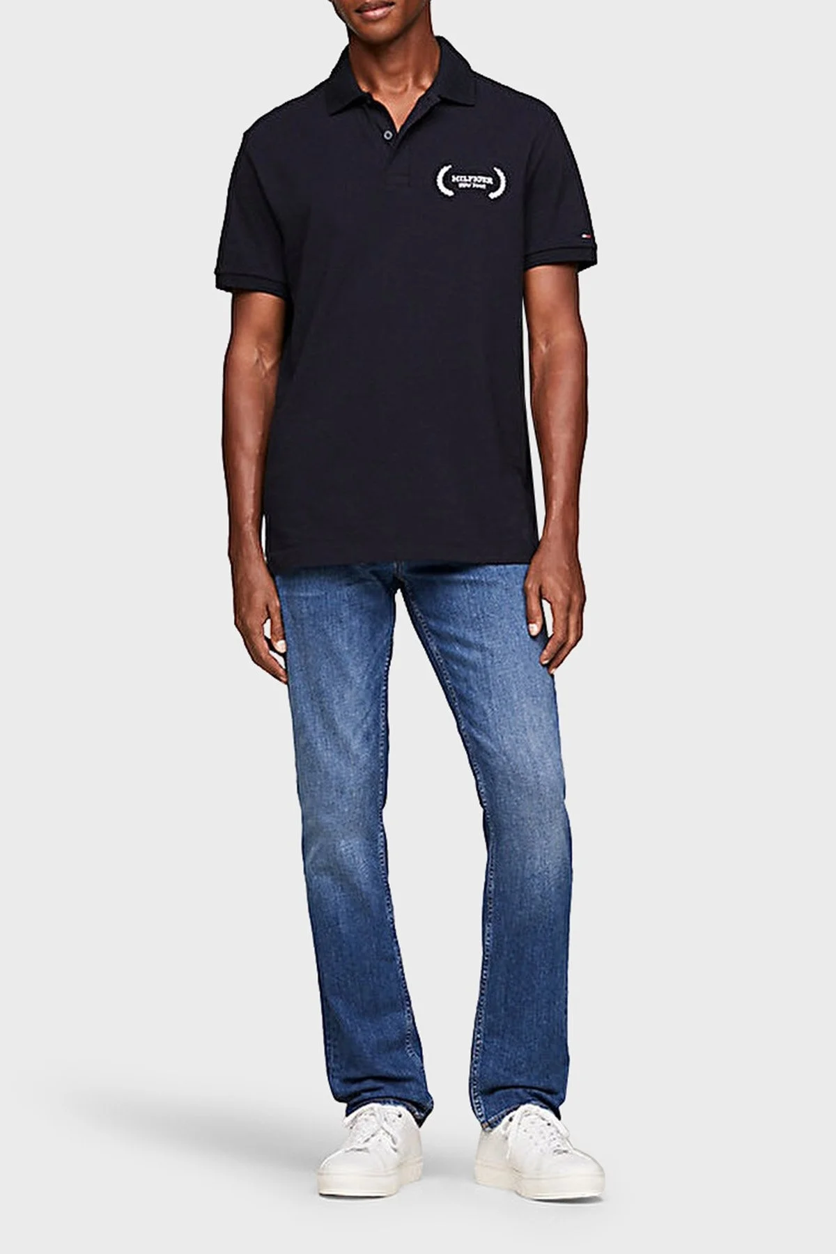 Tommy Hilfiger Organik Pamuklu Regular Fit Erkek Polo Yaka T Shirt MW0MW33582 DW5 LACİVERT - 2