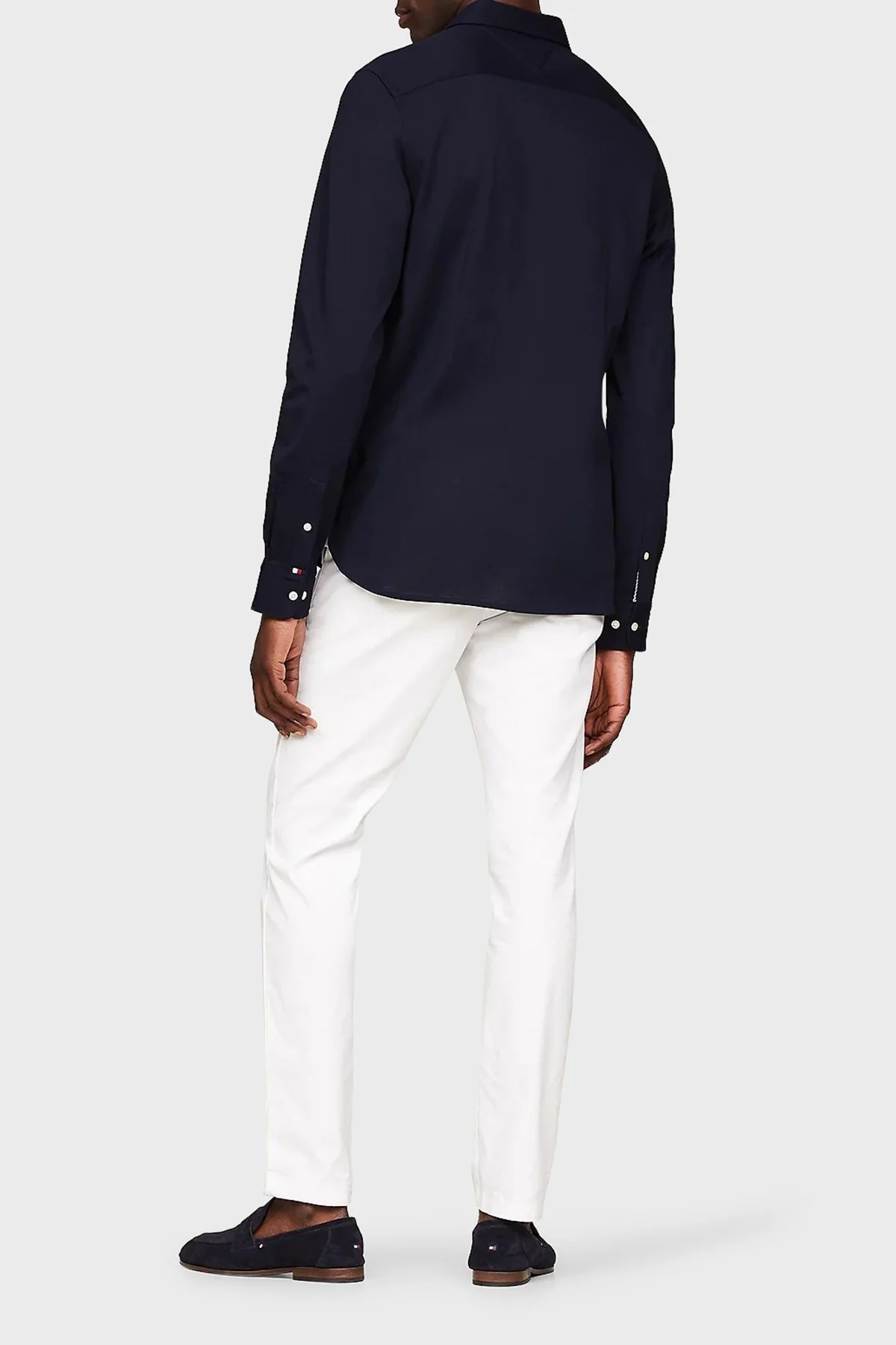 Tommy Hilfiger Organik Pamuklu Slim Fit Erkek Gömlek MW0MW30675 DW5 LACİVERT - 2