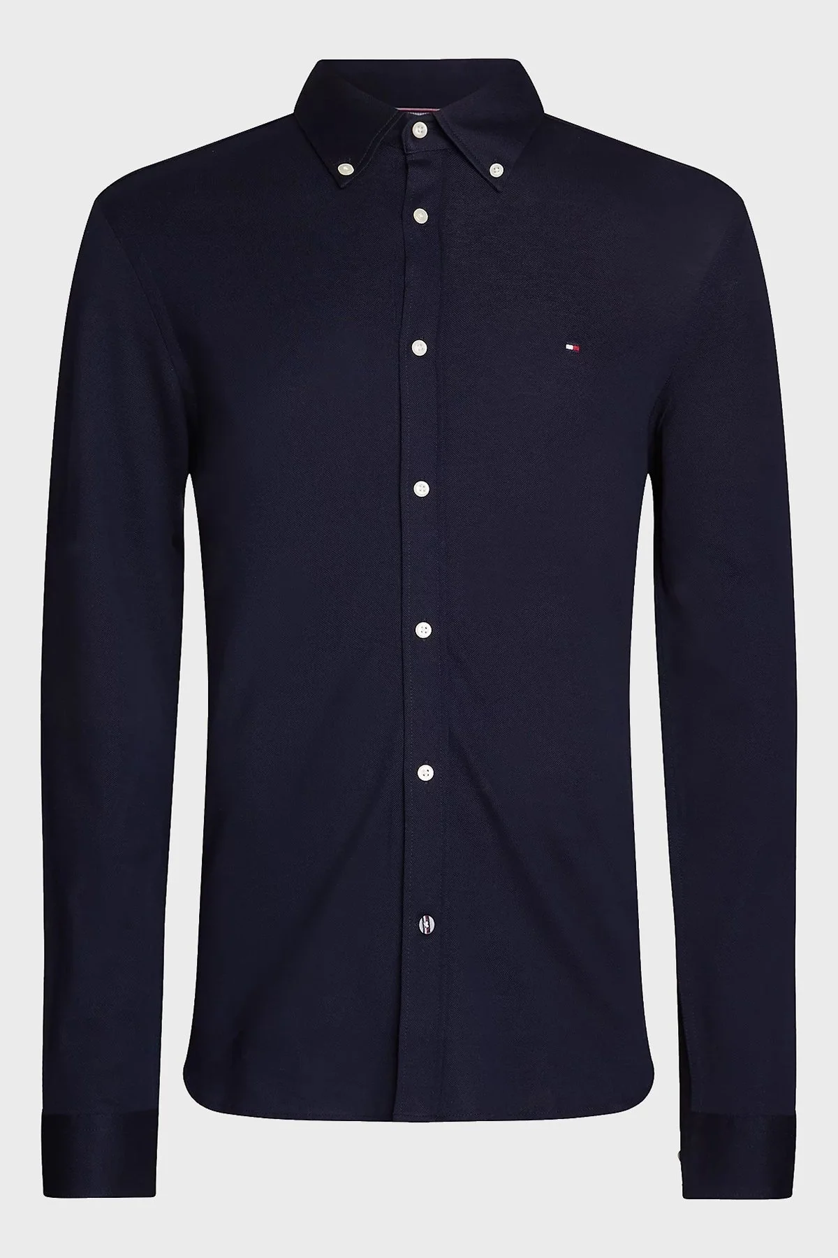 Tommy Hilfiger Organik Pamuklu Slim Fit Erkek Gömlek MW0MW30675 DW5 LACİVERT - 5
