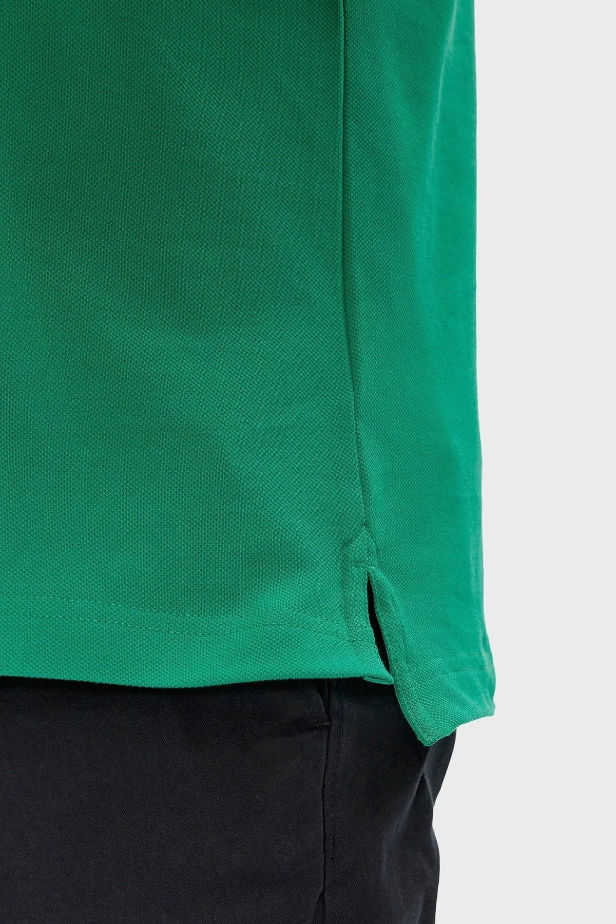 Tommy Hilfiger Organik Pamuklu Slim Fit Erkek Polo Yaka T Shirt MW0MW17771 L4B YEŞİL - 5