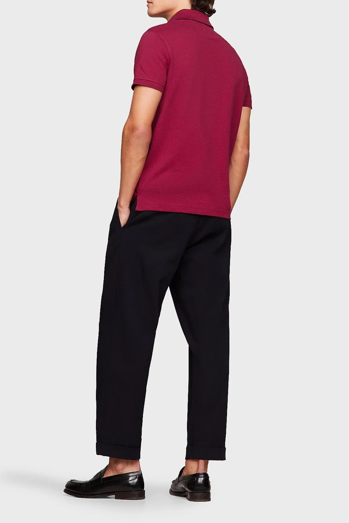 Tommy Hilfiger Organik Pamuklu Slim Fit Erkek Polo Yaka T Shirt MW0MW17771 XJV KIRMIZI - 3