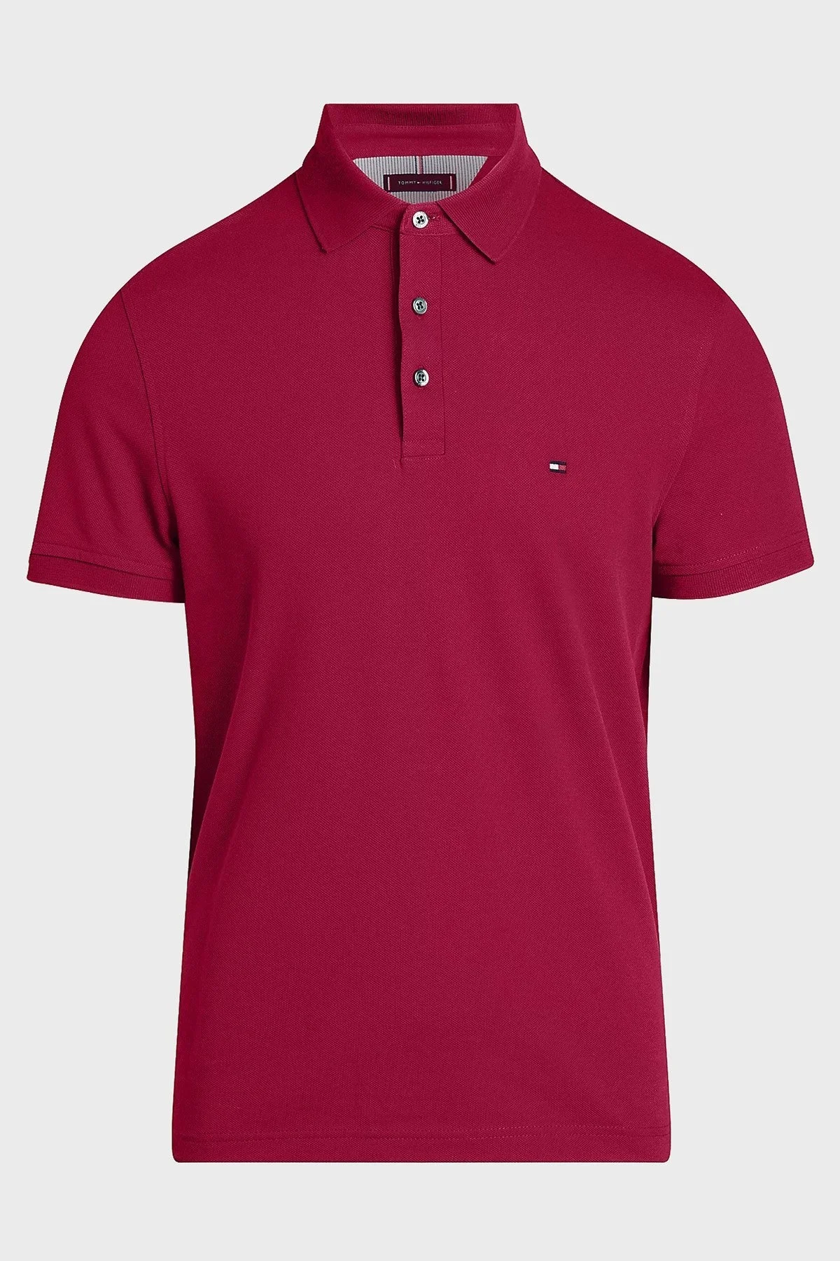 Tommy Hilfiger Organik Pamuklu Slim Fit Erkek Polo Yaka T Shirt MW0MW17771 XJV KIRMIZI - 5