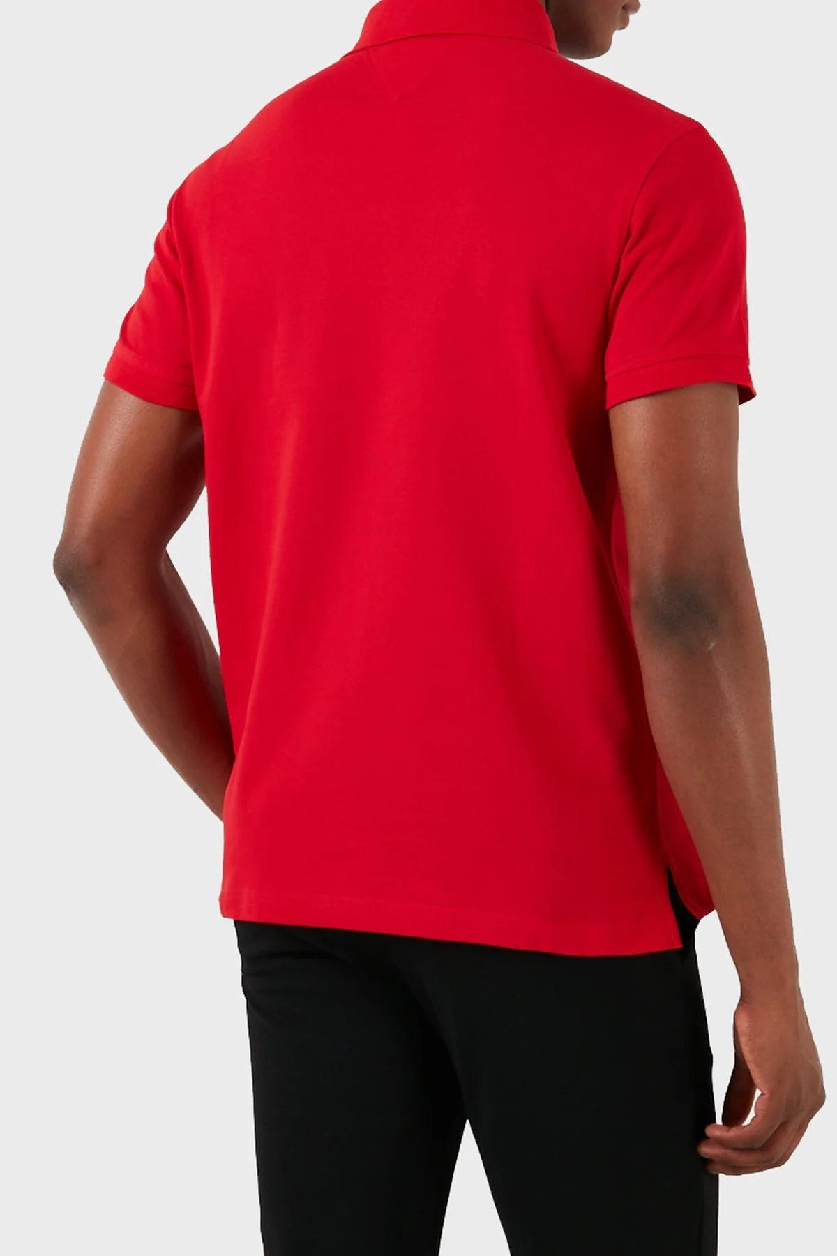 Tommy Hilfiger Organik Pamuklu Slim Fit Erkek Polo Yaka T Shirt MW0MW17771 XLG KIRMIZI - 5