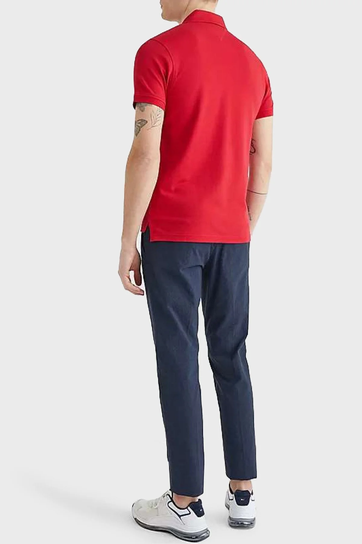 Tommy Hilfiger Organik Pamuklu Slim Fit Erkek Polo Yaka T Shirt MW0MW17771 XND KIRMIZI - 2