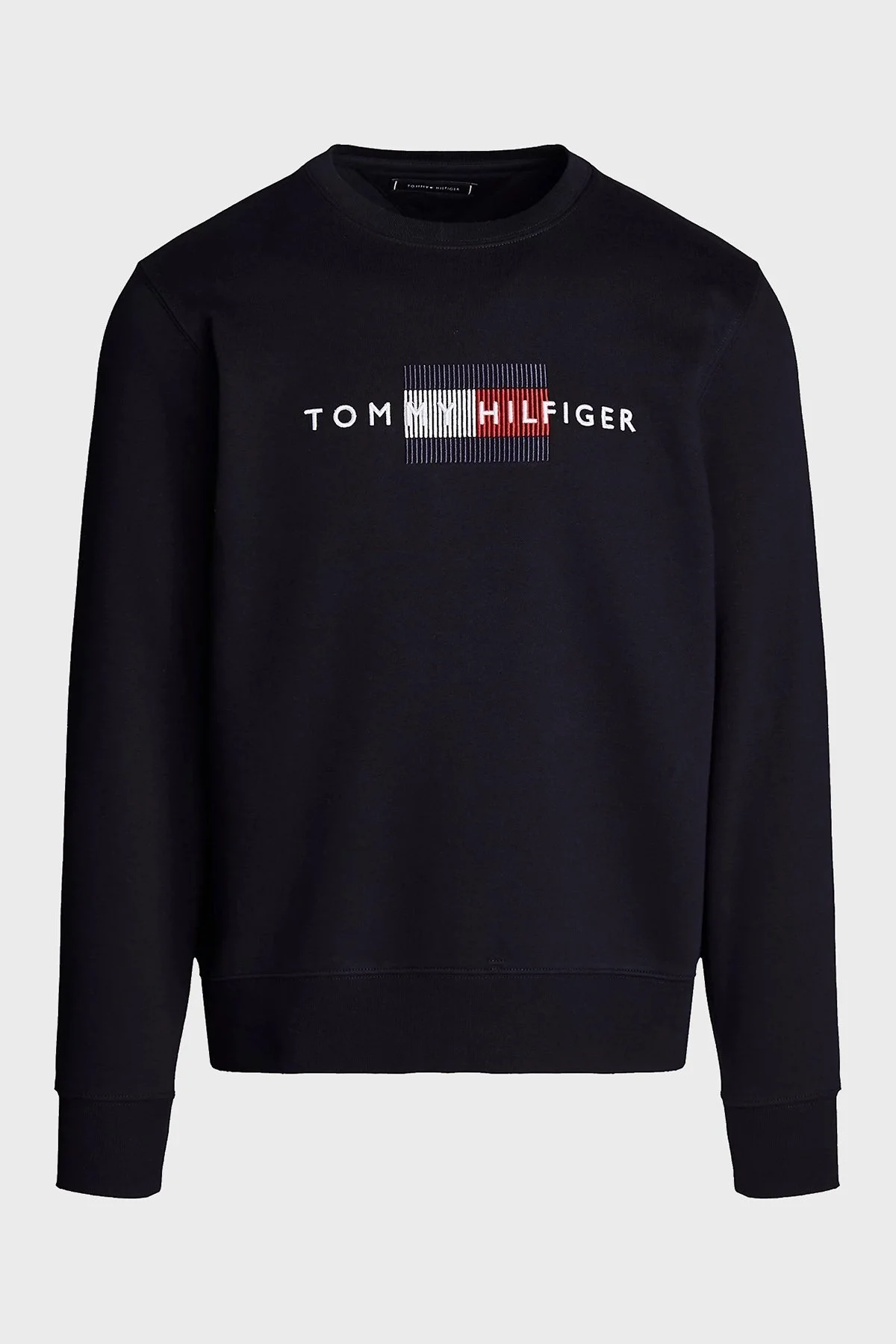 Tommy Hilfiger Pamuk Karışımlı Regular Fit Bisiklet Yaka Logolu Erkek Sweat MW0MW35541 DW5 LACİVERT - 5