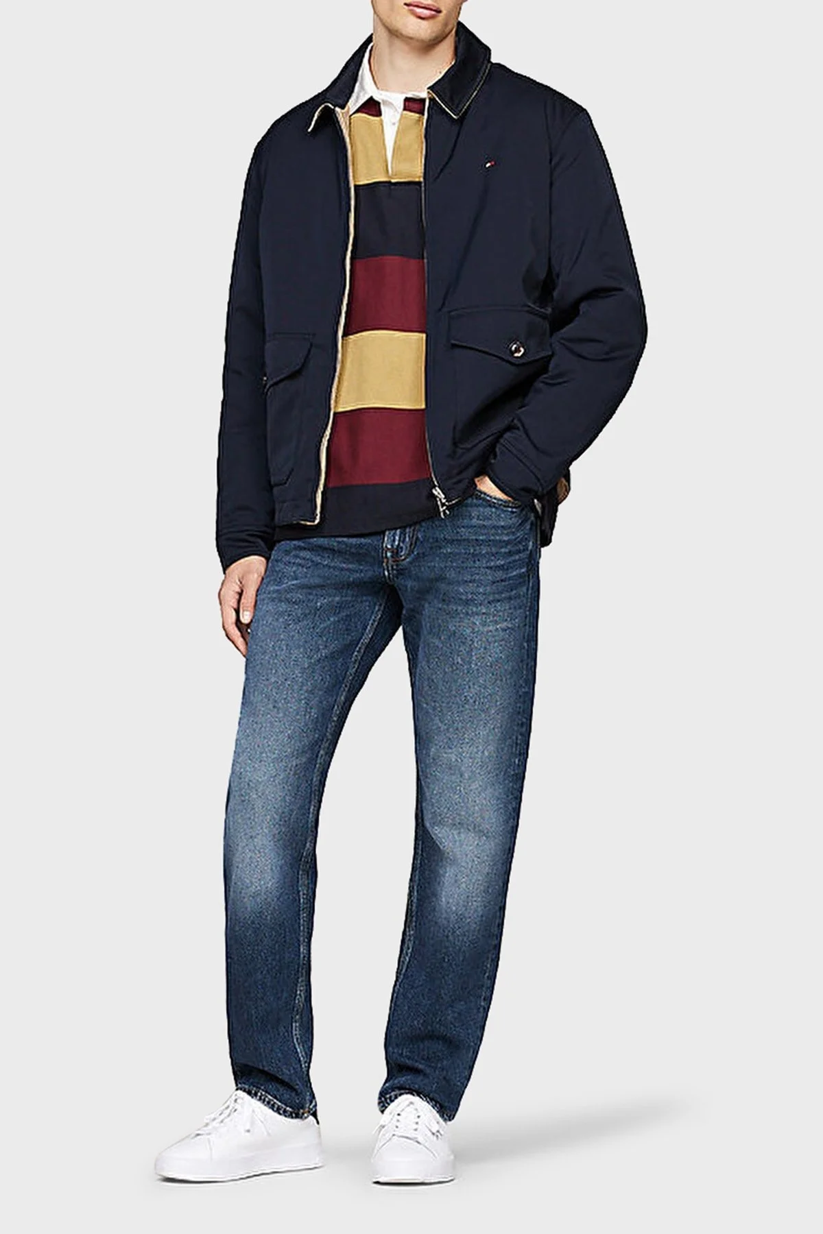 Tommy Hilfiger Pamuk Karışımlı Regular Fit Çift Taraflı Erkek Mont MW0MW36588 DW5 LACİVERT - 7