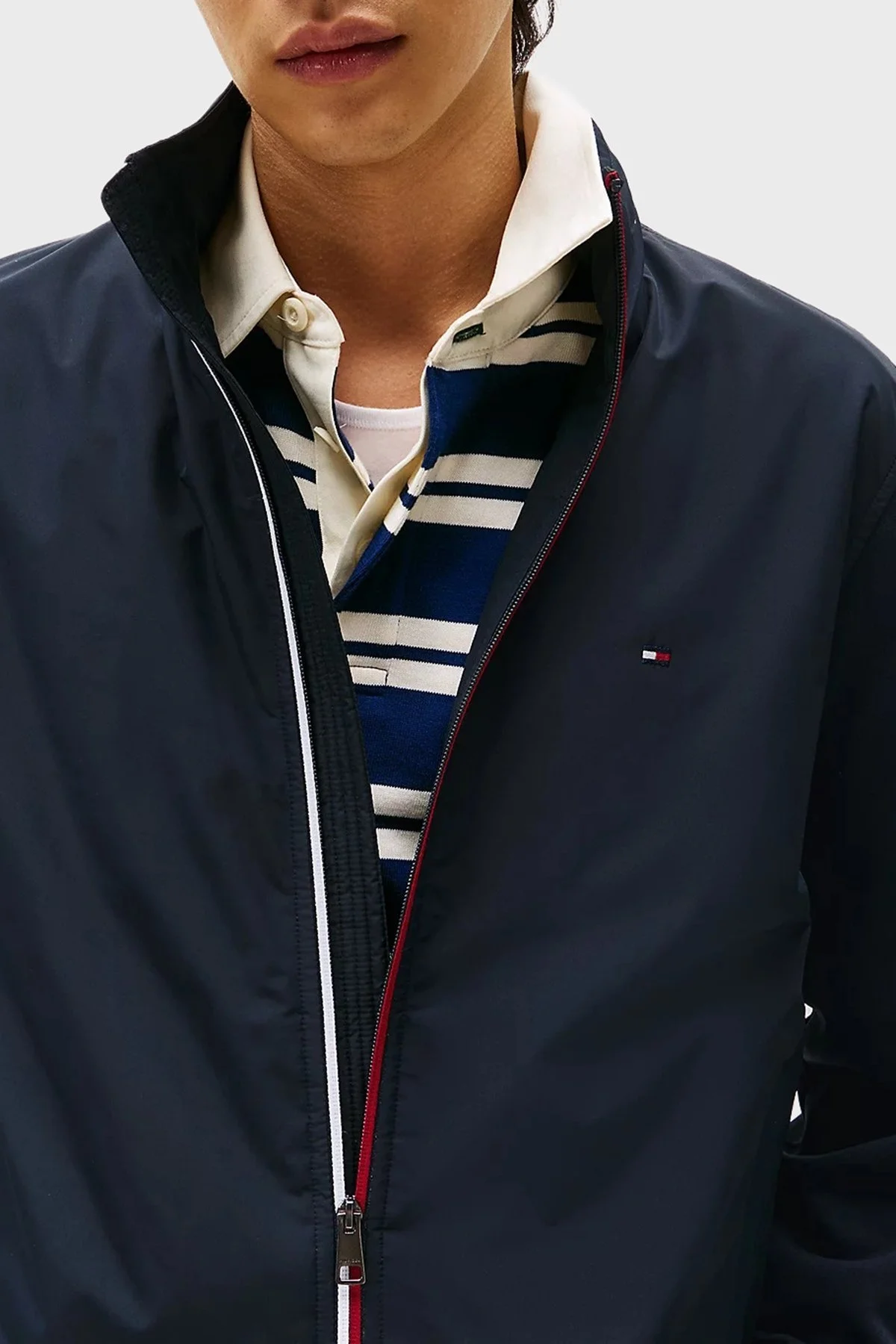 Tommy Hilfiger Pamuk Karışımlı Regular Fit Dik Yaka Erkek Ceket MW0MW39395 DW5 LACİVERT - 3