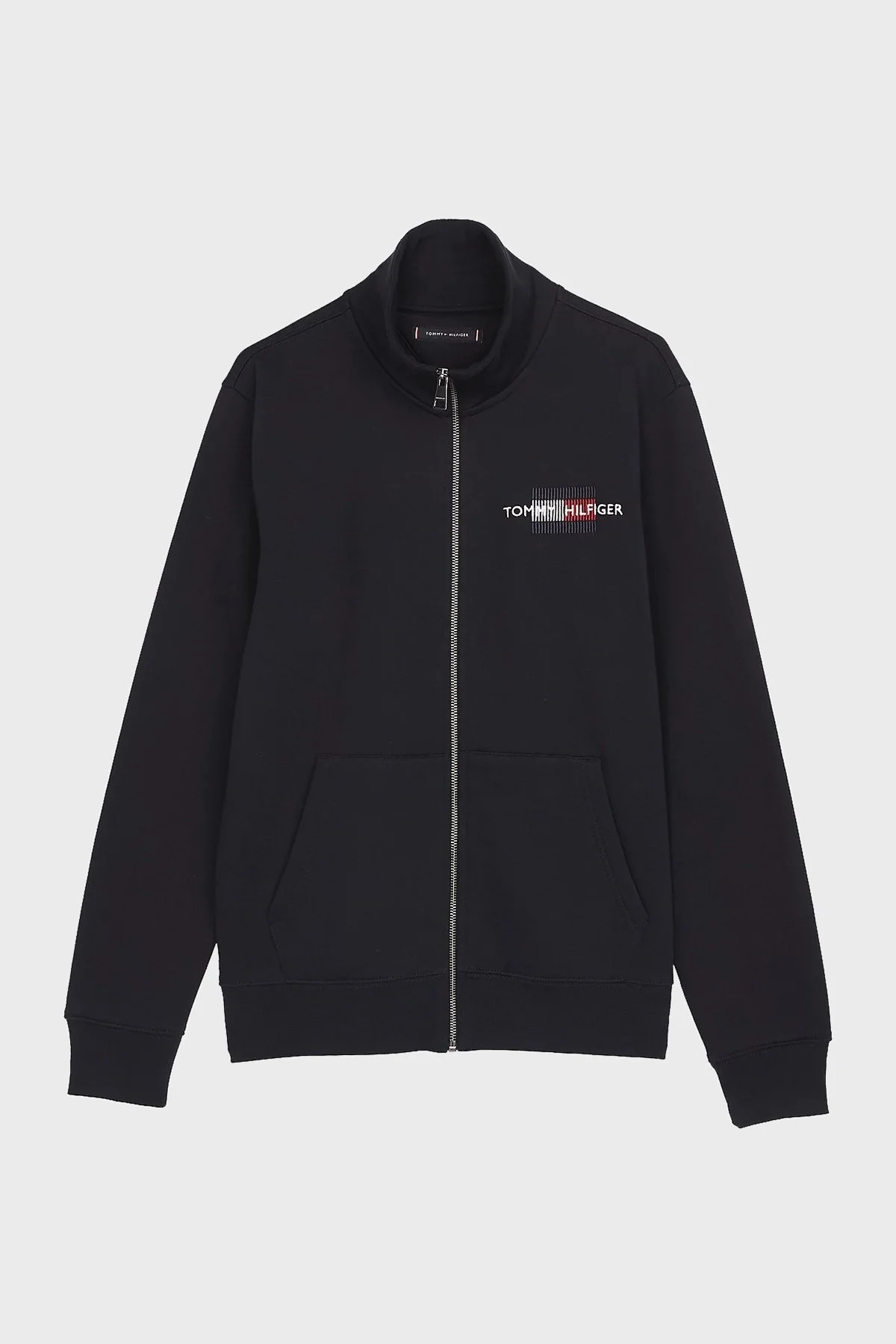 Tommy Hilfiger Pamuk Karışımlı Regular Fit Dik Yaka Fermuarlı Erkek Sweat MW0MW35539 DW5 LACİVERT - 5