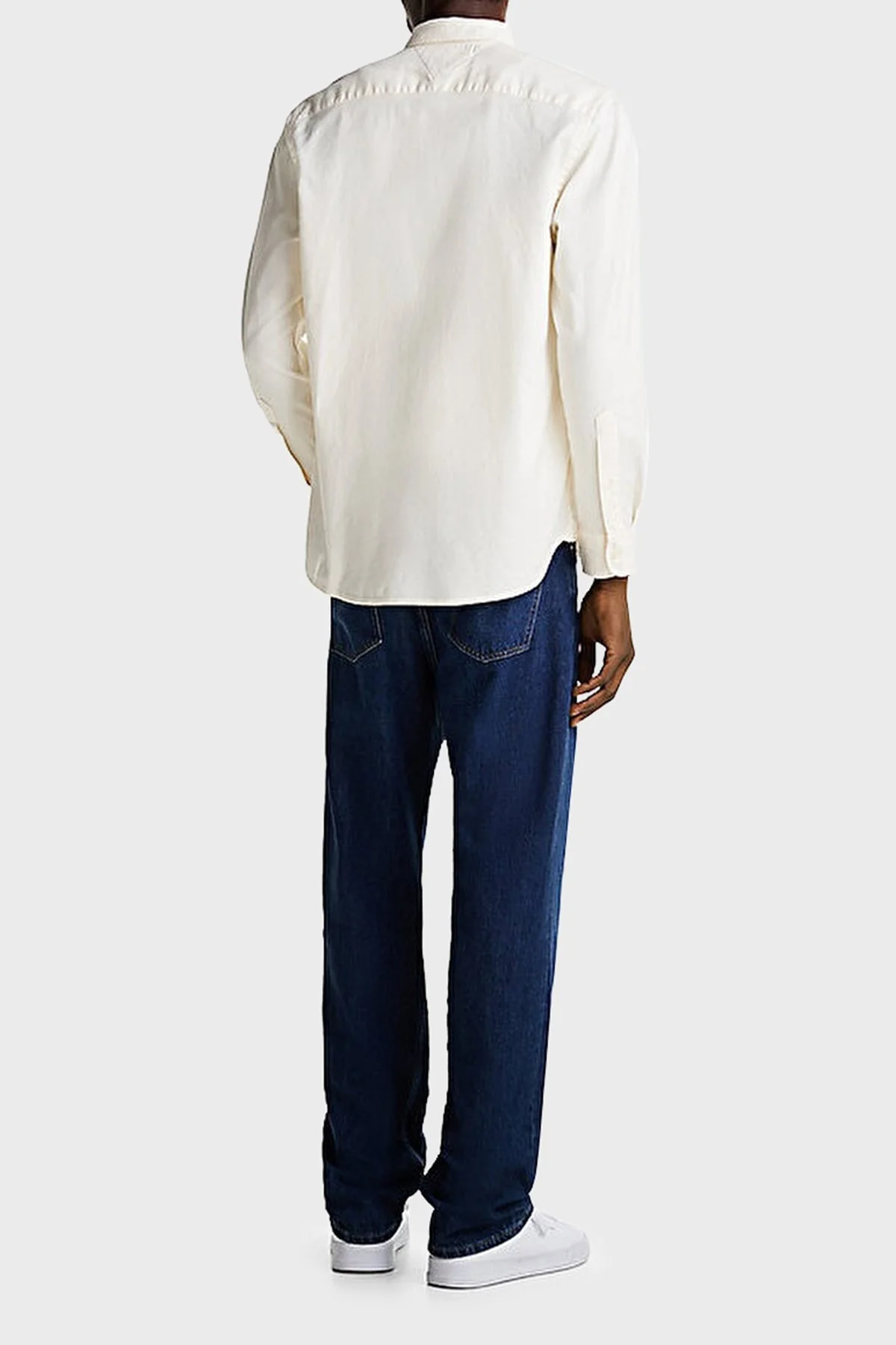 Tommy Hilfiger Pamuk Karışımlı Regular Fit Düğmeli Yaka Erkek Gömlek MW0MW36824 Z00 AÇIK BEJ - 2