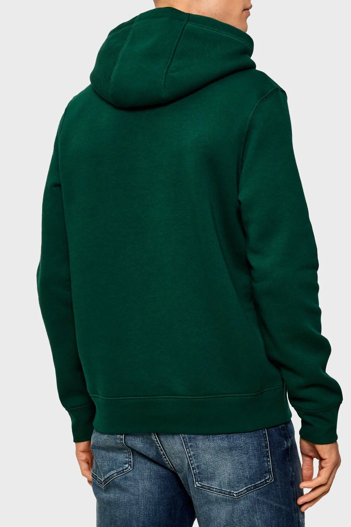 Tommy Hilfiger Pamuk Karışımlı Regular Fit Kanguru Cepli Kapüşonlu Erkek Sweat MW0MW37361 L6K YEŞİL - 3