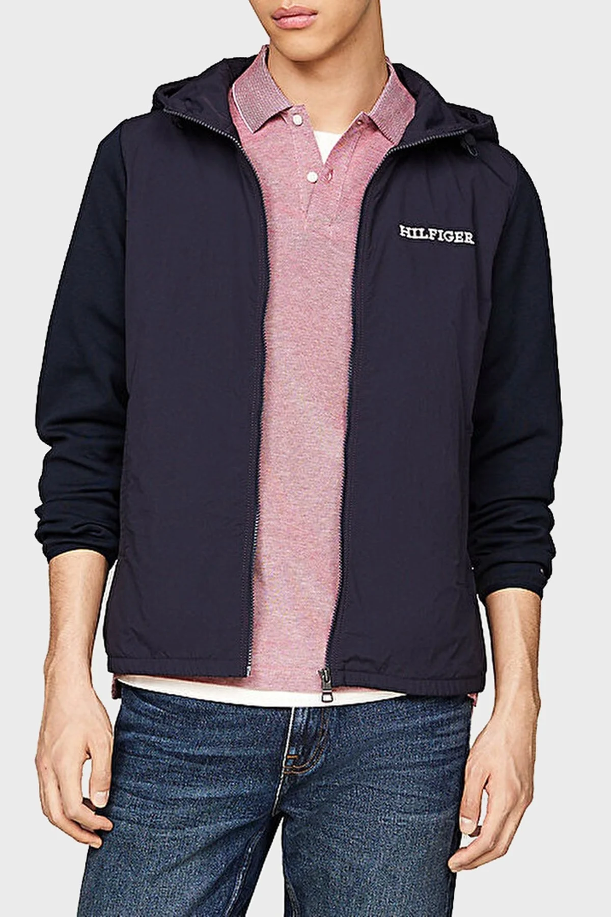Tommy Hilfiger Pamuk Karışımlı Regular Fit Kapüşonlu Fermuarlı Erkek Sweat MW0MW35562 DW5 LACİVERT - 1