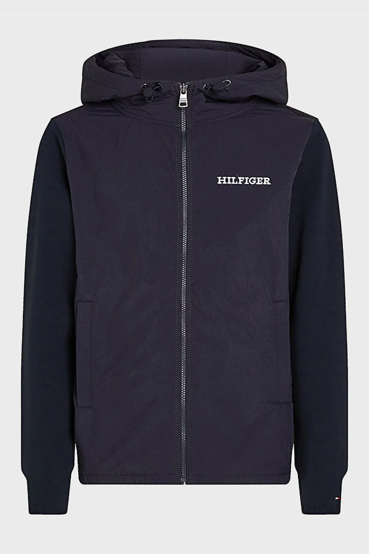 Tommy Hilfiger Pamuk Karışımlı Regular Fit Kapüşonlu Fermuarlı Erkek Sweat MW0MW35562 DW5 LACİVERT - 5