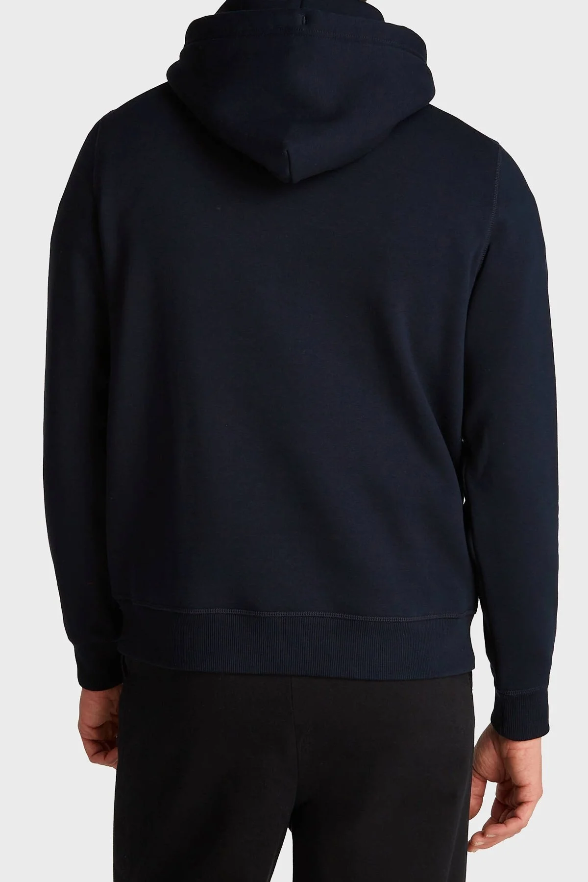 Tommy Hilfiger Pamuk Karışımlı Regular Fit Kapüşonlu Yaka Kanguru Cepli Erkek Sweat MW0MW35531 DW5 LACİVERT - 5