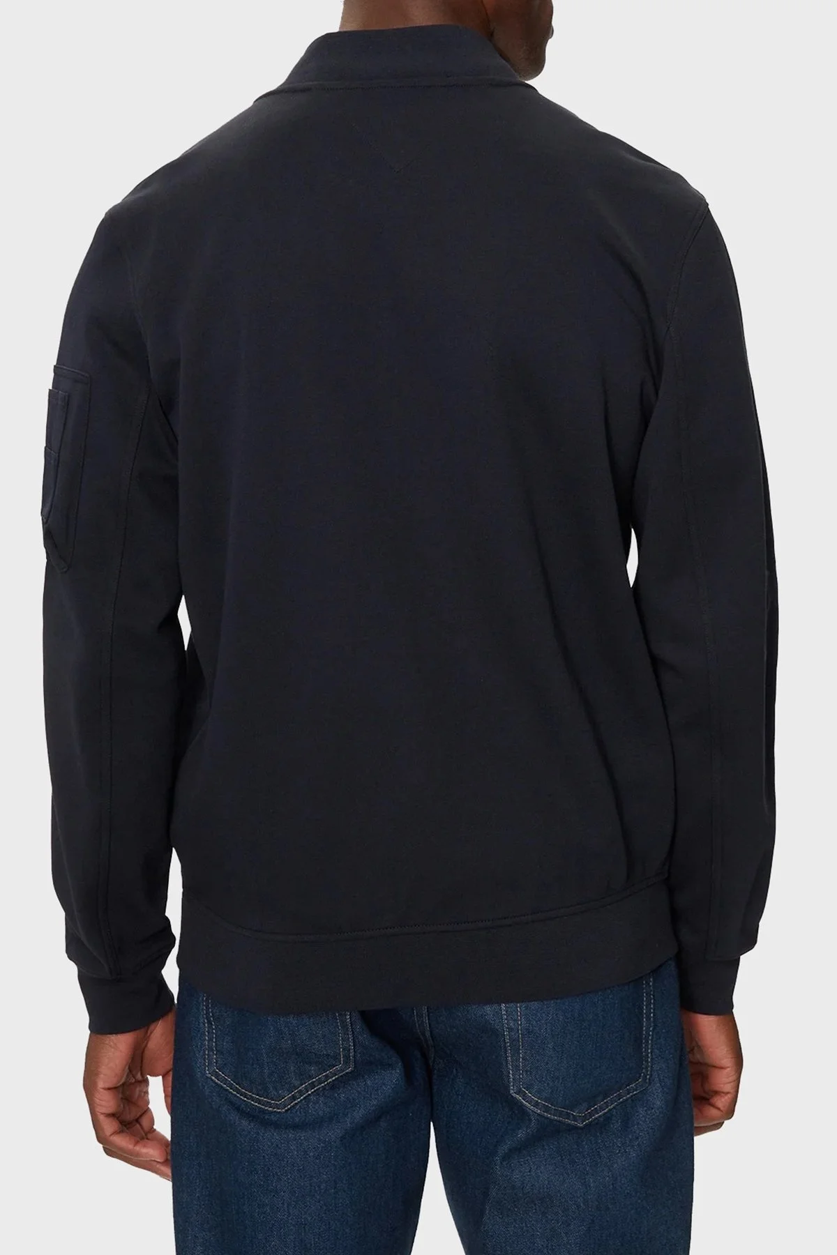 Tommy Hilfiger Pamuk Karışımlı Regular Fit Kolej Yaka Fermuarlı Erkek Sweat MW0MW37357 DW5 LACİVERT - 8