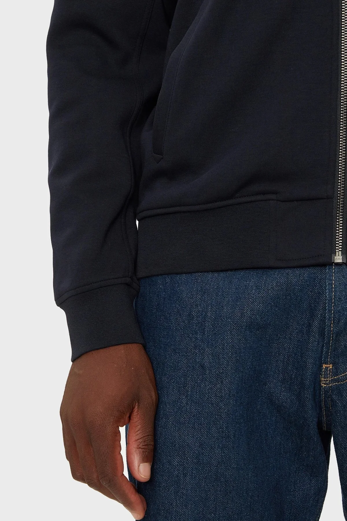 Tommy Hilfiger Pamuk Karışımlı Regular Fit Kolej Yaka Fermuarlı Erkek Sweat MW0MW37357 DW5 LACİVERT - 10