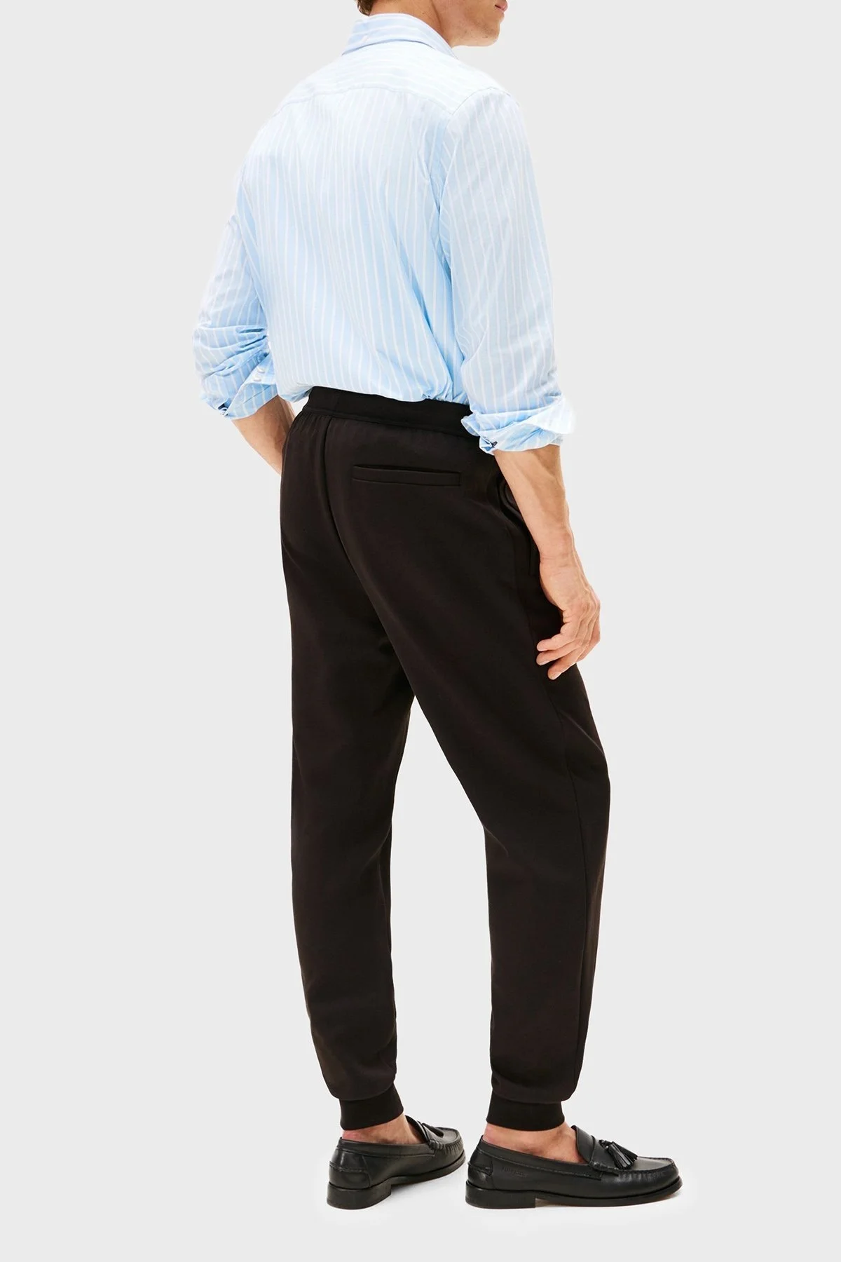 Tommy Hilfiger Pamuk Karışımlı Regular Fit Ribanalı Paça Jogger Erkek Pantolon MW0MW37242 BDS SİYAH - 3