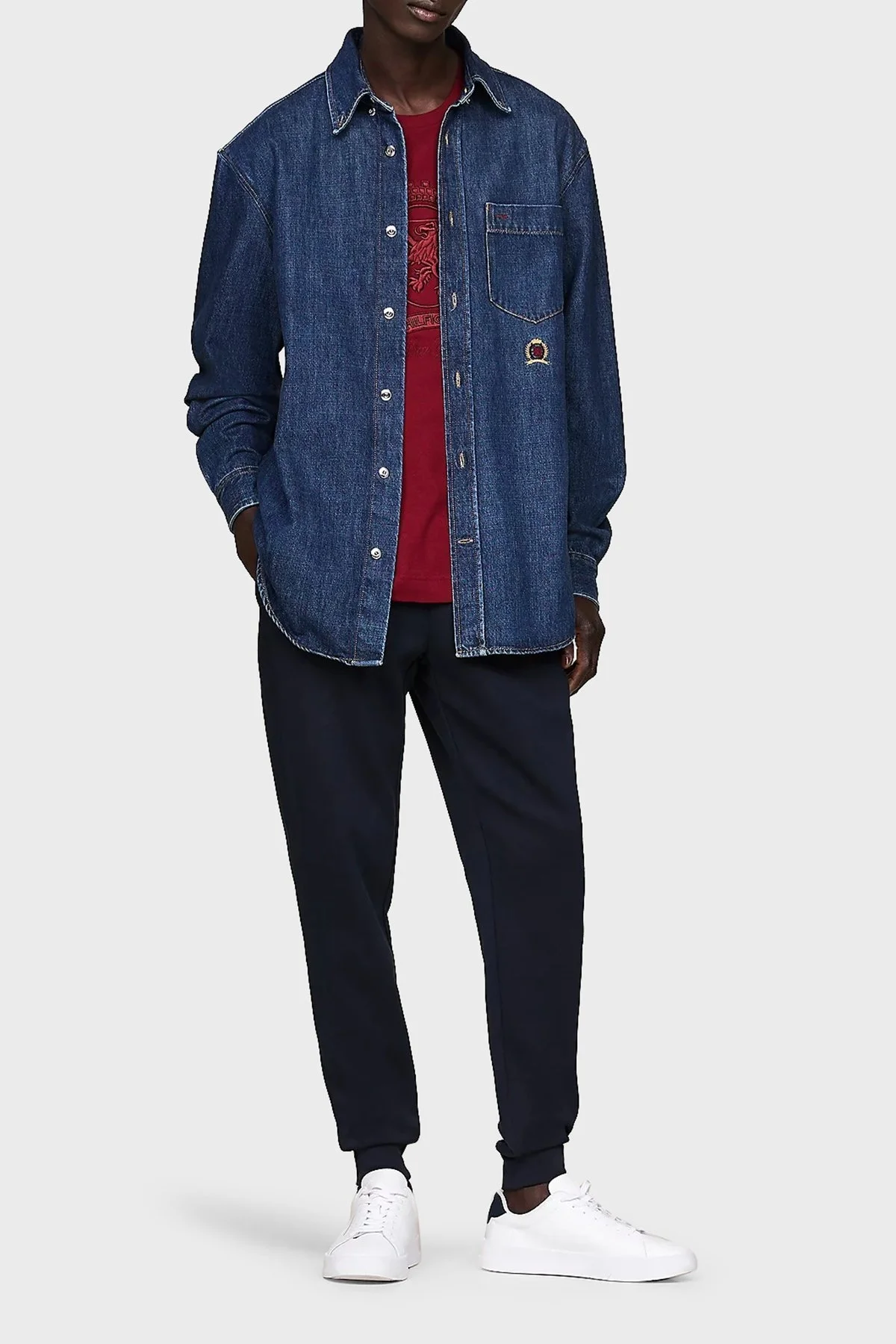 Tommy Hilfiger Pamuk Karışımlı Regular Fit Ribanalı Paça Jogger Erkek Pantolon MW0MW37242 DW5 LACİVERT - 6