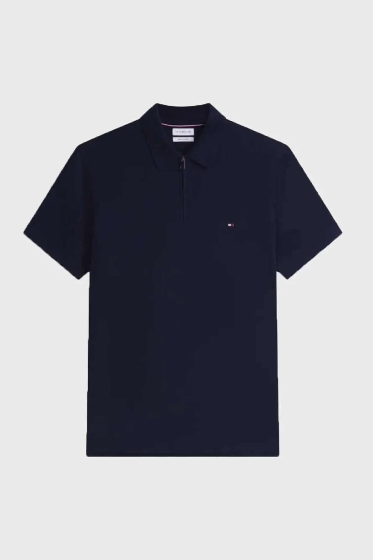 Tommy Hilfiger Pamuk Karışımlı Regular Fit Yarım Fermuarlı Erkek Polo Yaka T Shirt MW0MW43282 DW5 Lacivert - 5
