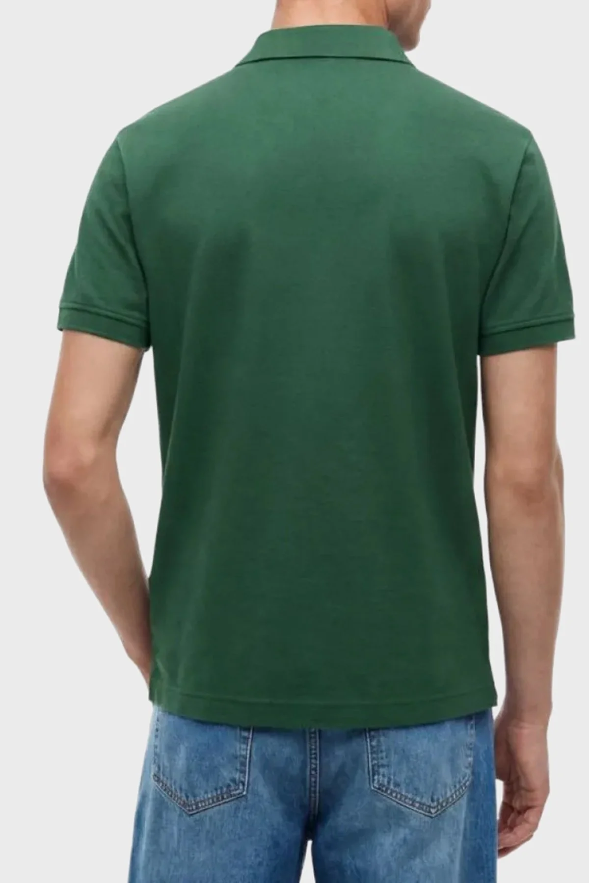 Tommy Hilfiger Pamuk Karışımlı Regular Fit Yarım Fermuarlı Erkek Polo Yaka T Shirt MW0MW43282 L2N Yeşil - 3