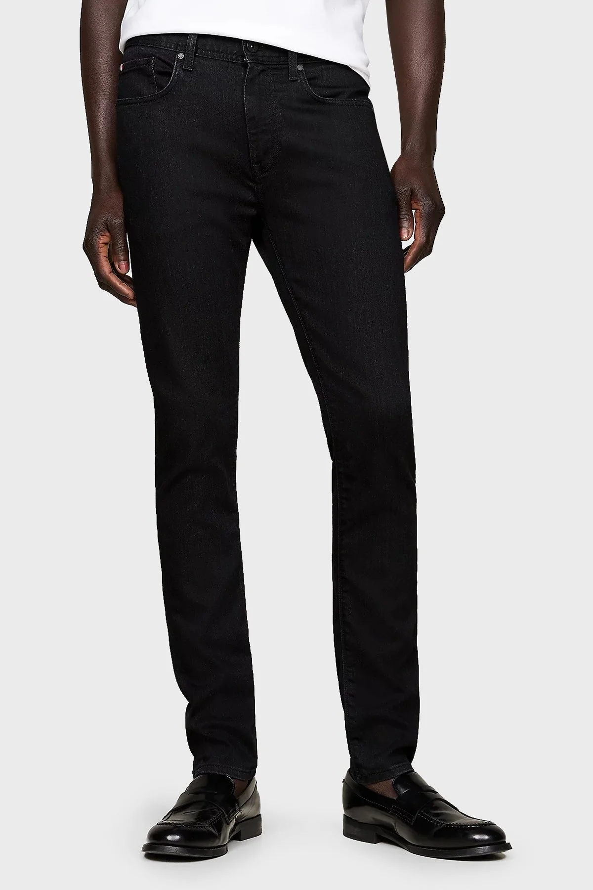 Tommy Hilfiger Pamuk Karışımlı Slim Fit Daralan Paça Jeans Erkek Kot Pantolon MW0MW36685 1B4 SİYAH - 6