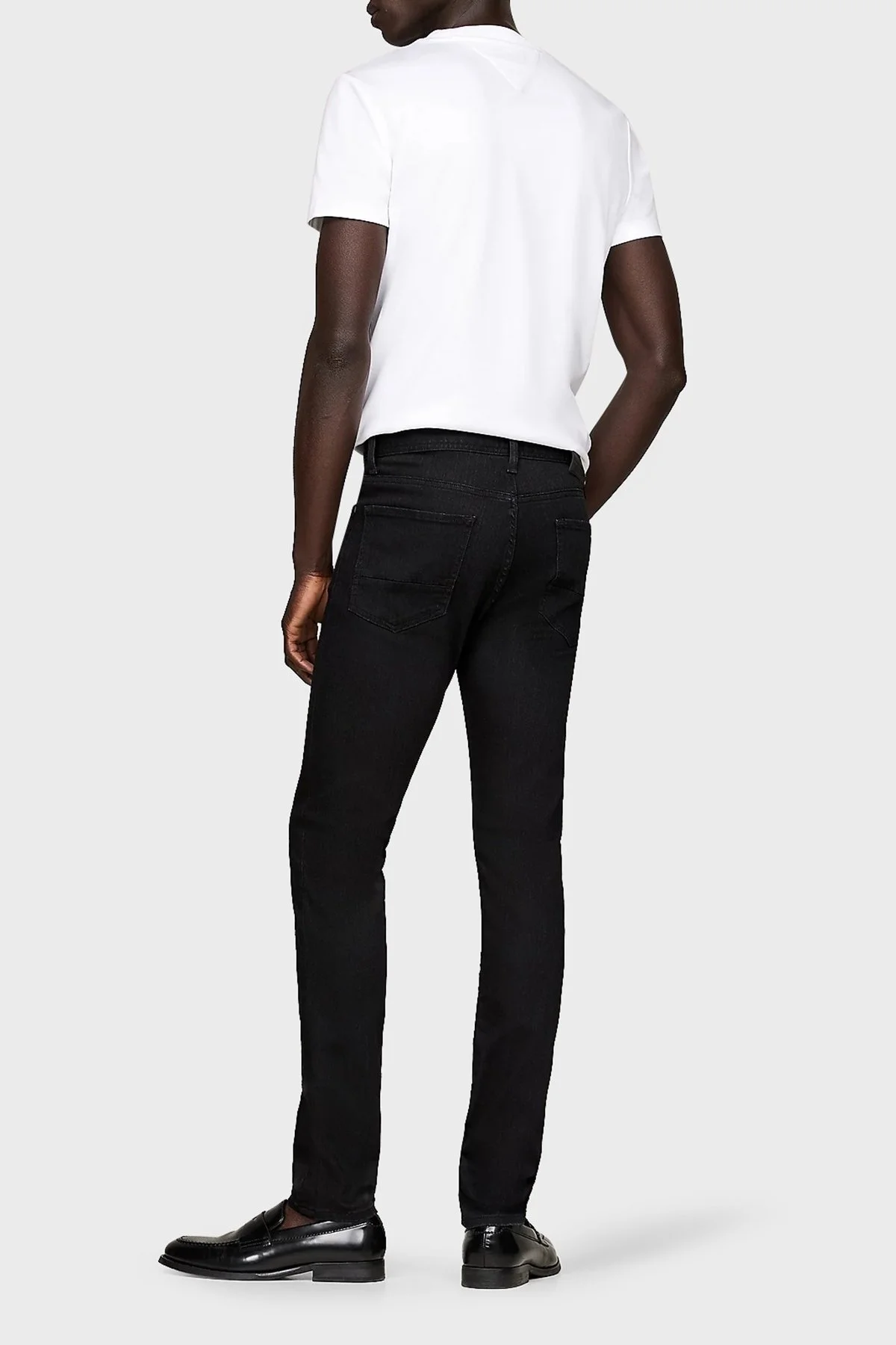 Tommy Hilfiger Pamuk Karışımlı Slim Fit Daralan Paça Jeans Erkek Kot Pantolon MW0MW36685 1B4 SİYAH - 7