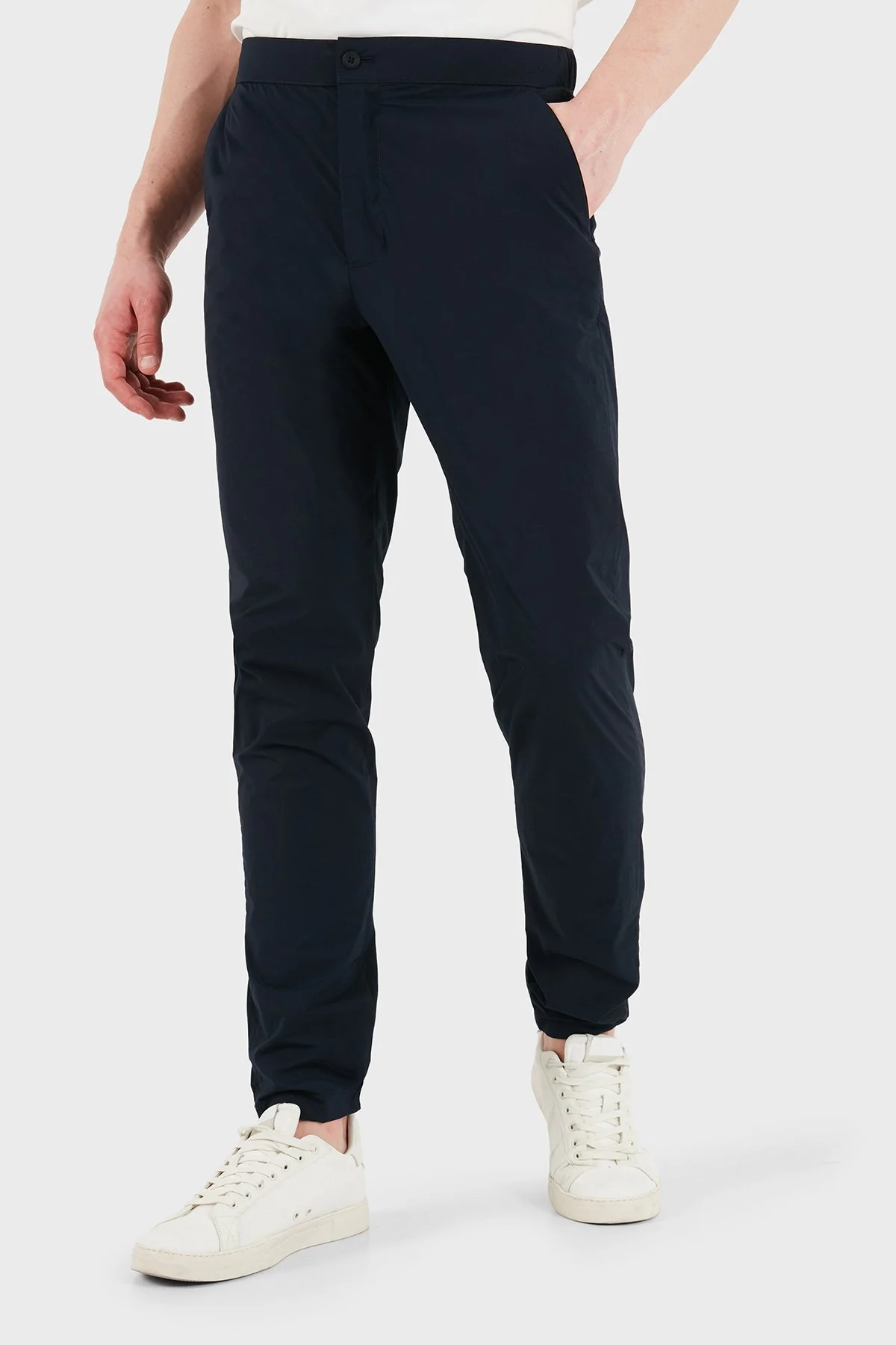Tommy Hilfiger Pamuk Karışımlı Tapered Fit Normal Bel Erkek Pantolon MW0MW41777 DW5 LACİVERT - 1